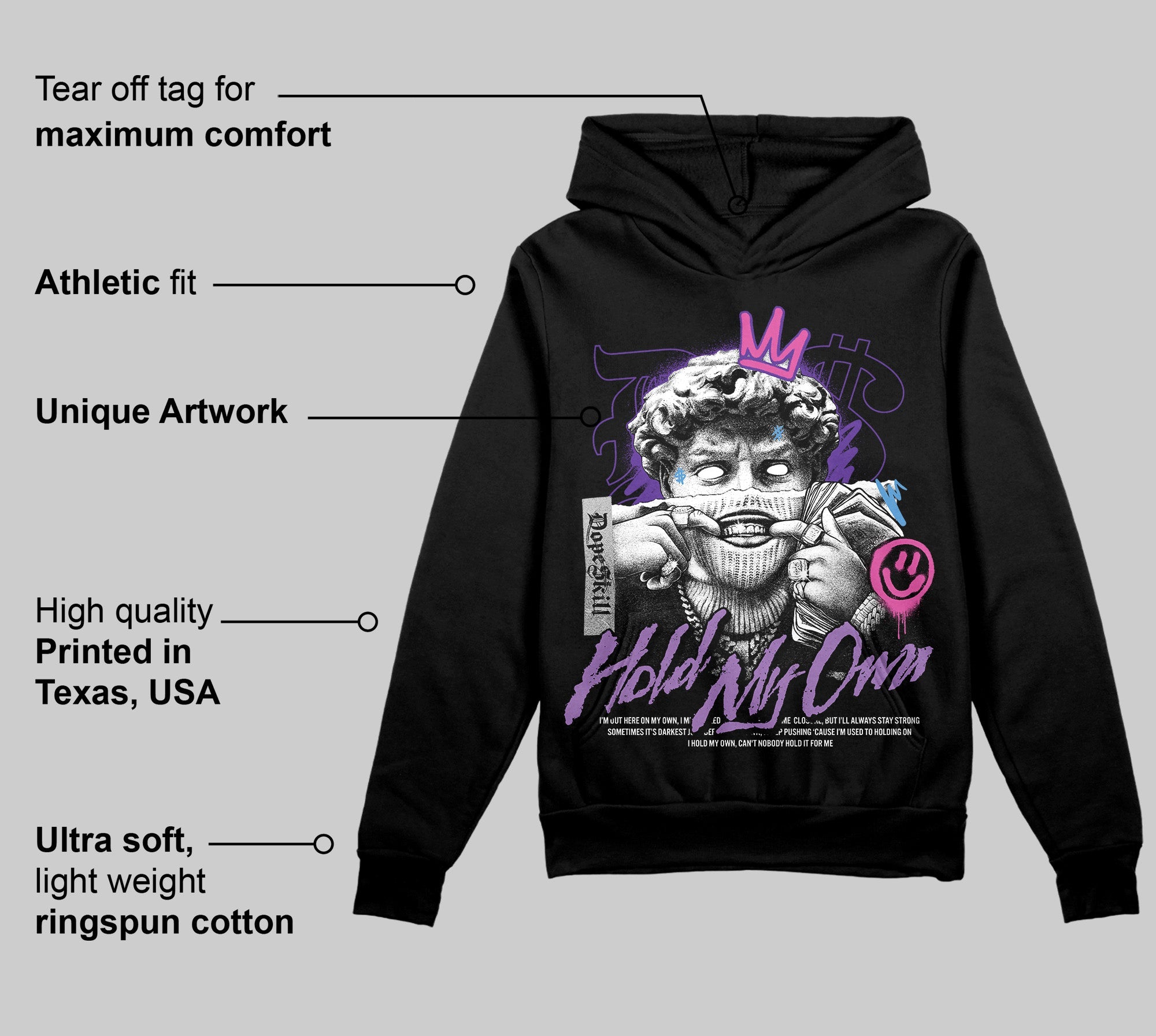 PURPLE Collection superstreetwear Hoodie Sweatshirt In My Way Graphic