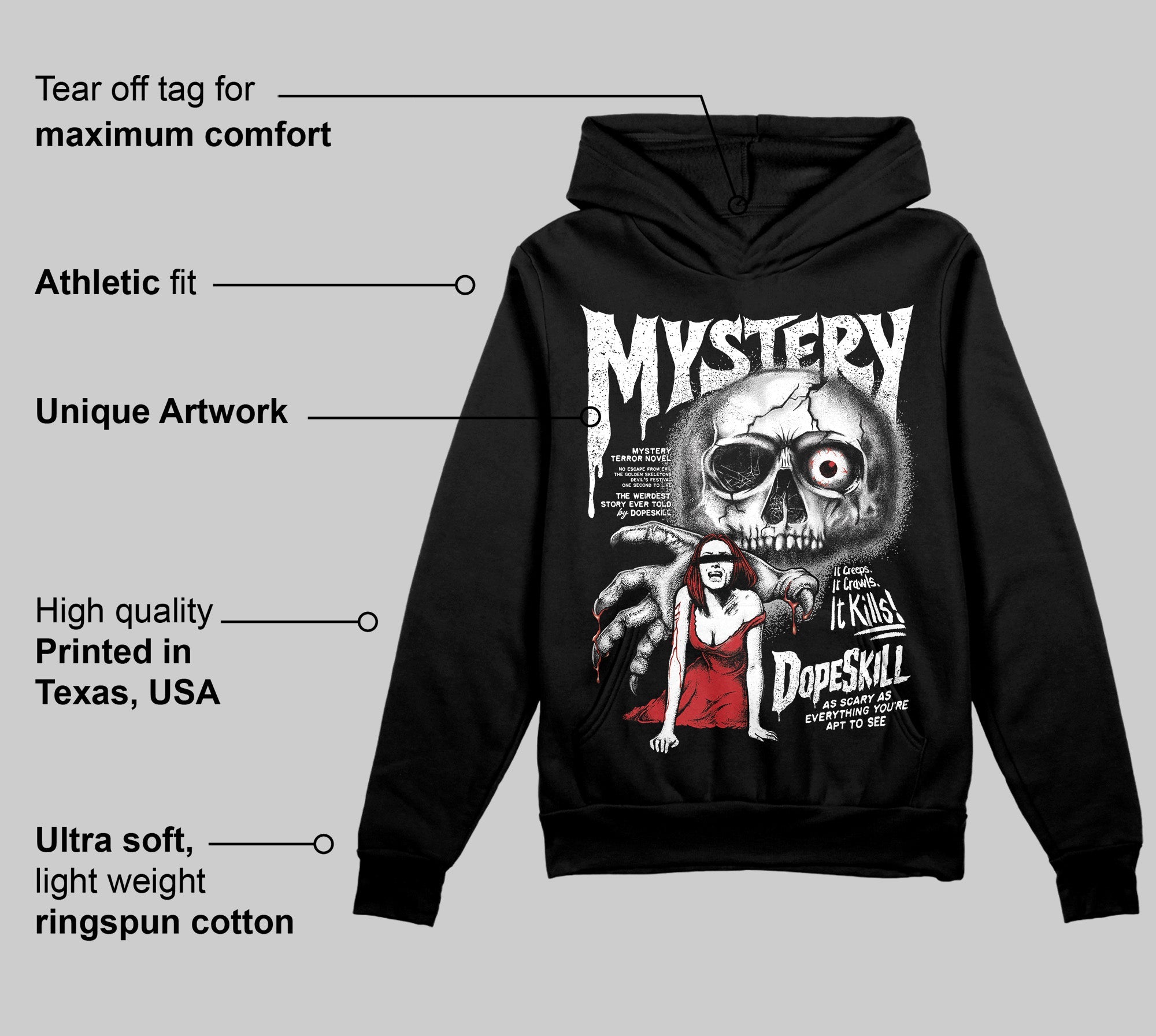 Bred Velvet 11s superstreetwear Hoodie Sweatshirt Mystery Ghostly Grasp Graphic