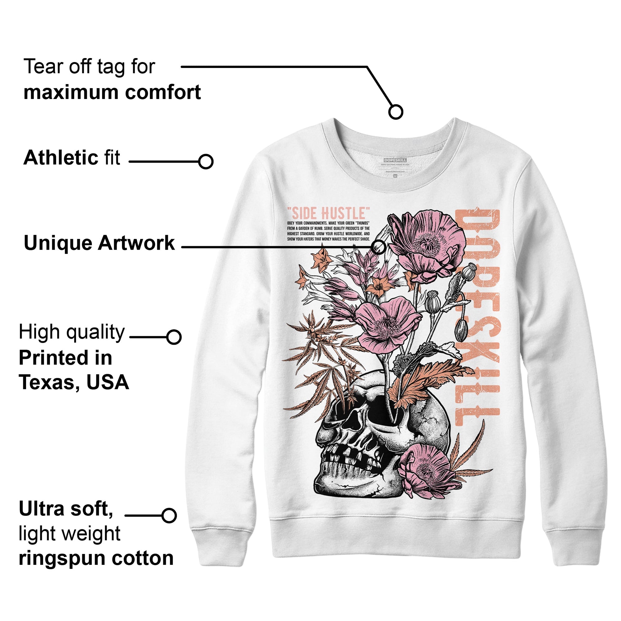Legend Pink 11s superstreetwear Sweatshirt Side Hustle Graphic