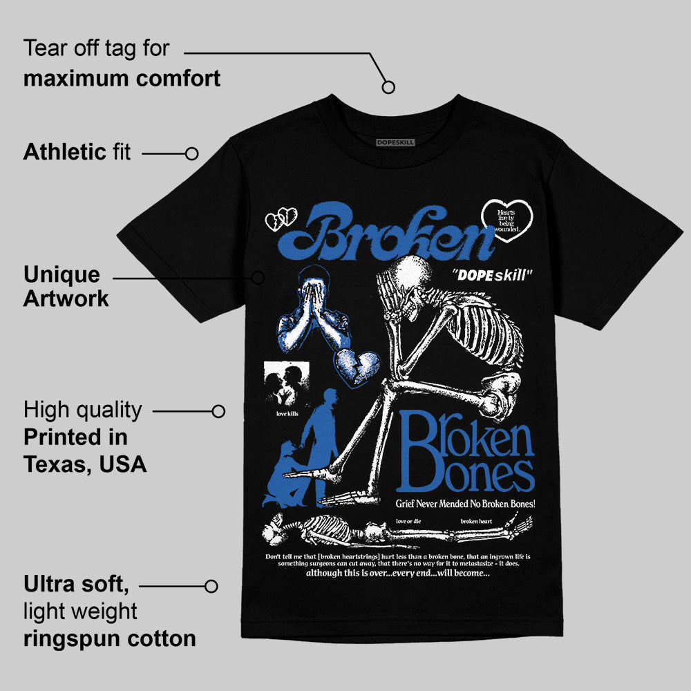 Blueberry 12s superstreetwear T-Shirt Broken Bones Graphic