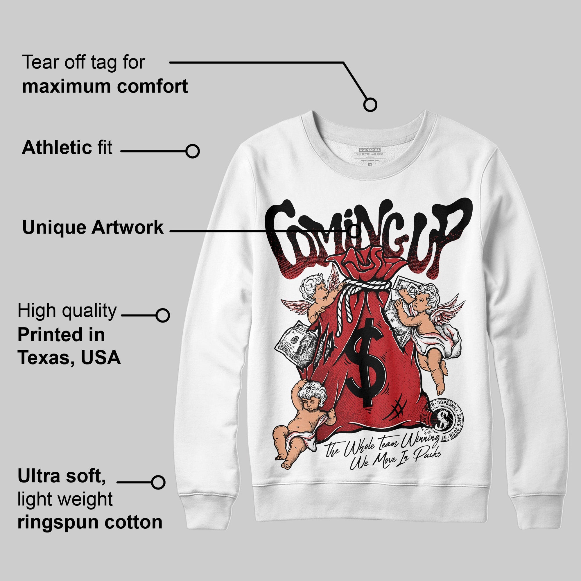 Bred 11s superstreetwear Sweatshirt Money Bag Coming Up Graphic