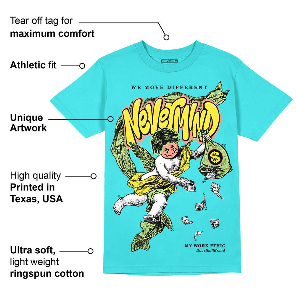 Cyan Burst 9060 superstreetwear Virtual Blue T-Shirt Nevermind Graphic