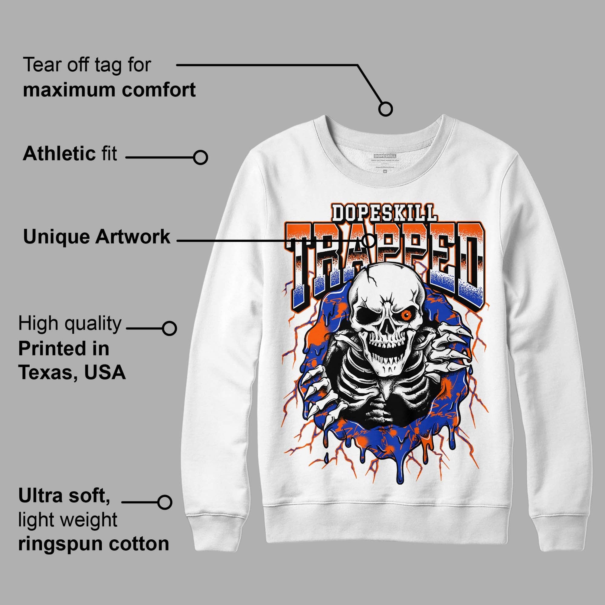 Dunk Low Futura Orange Blaze superstreetwear Sweatshirt Trapped Halloween Graphic