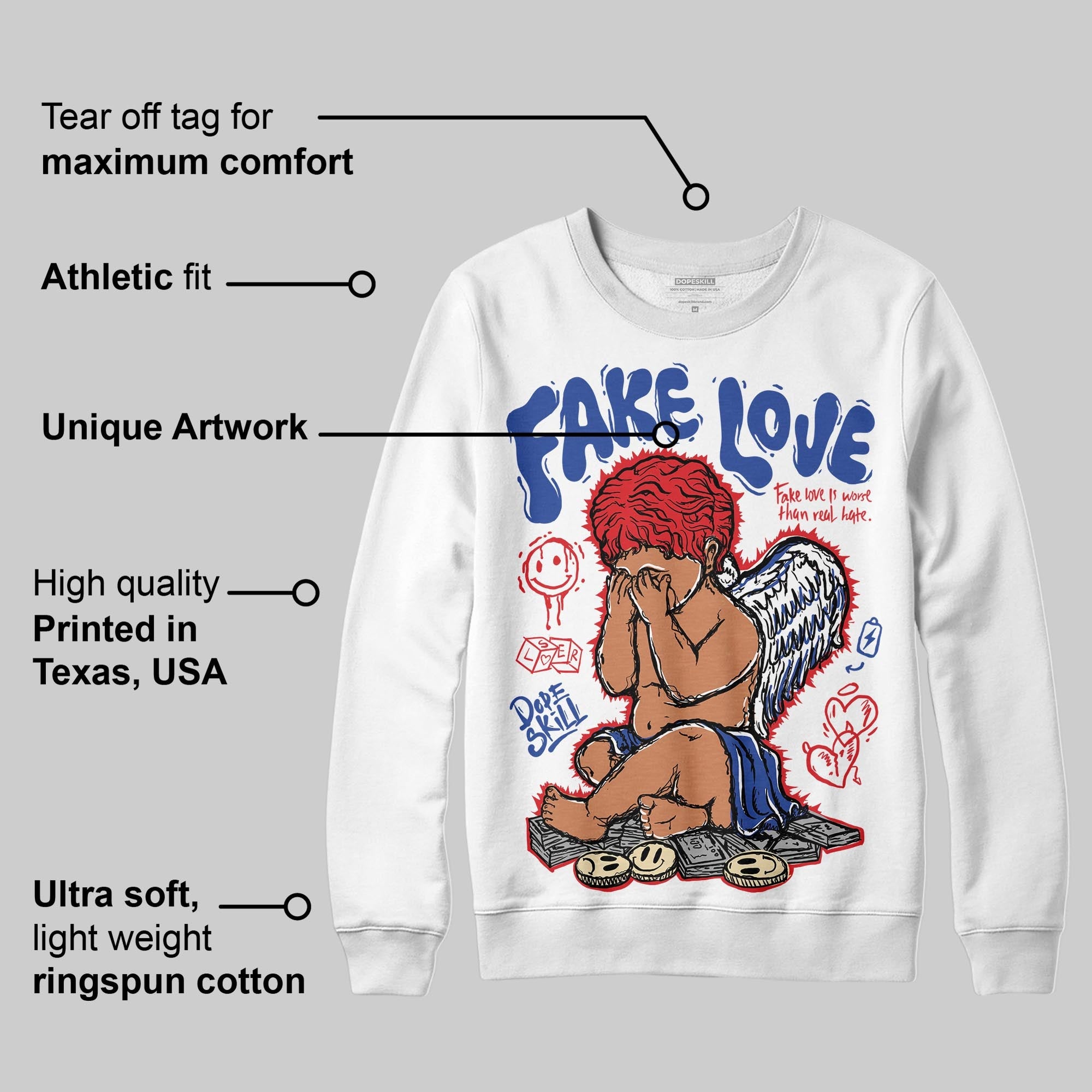 Seoul 2.0 3s superstreetwear Sweatshirt False Love Graphic