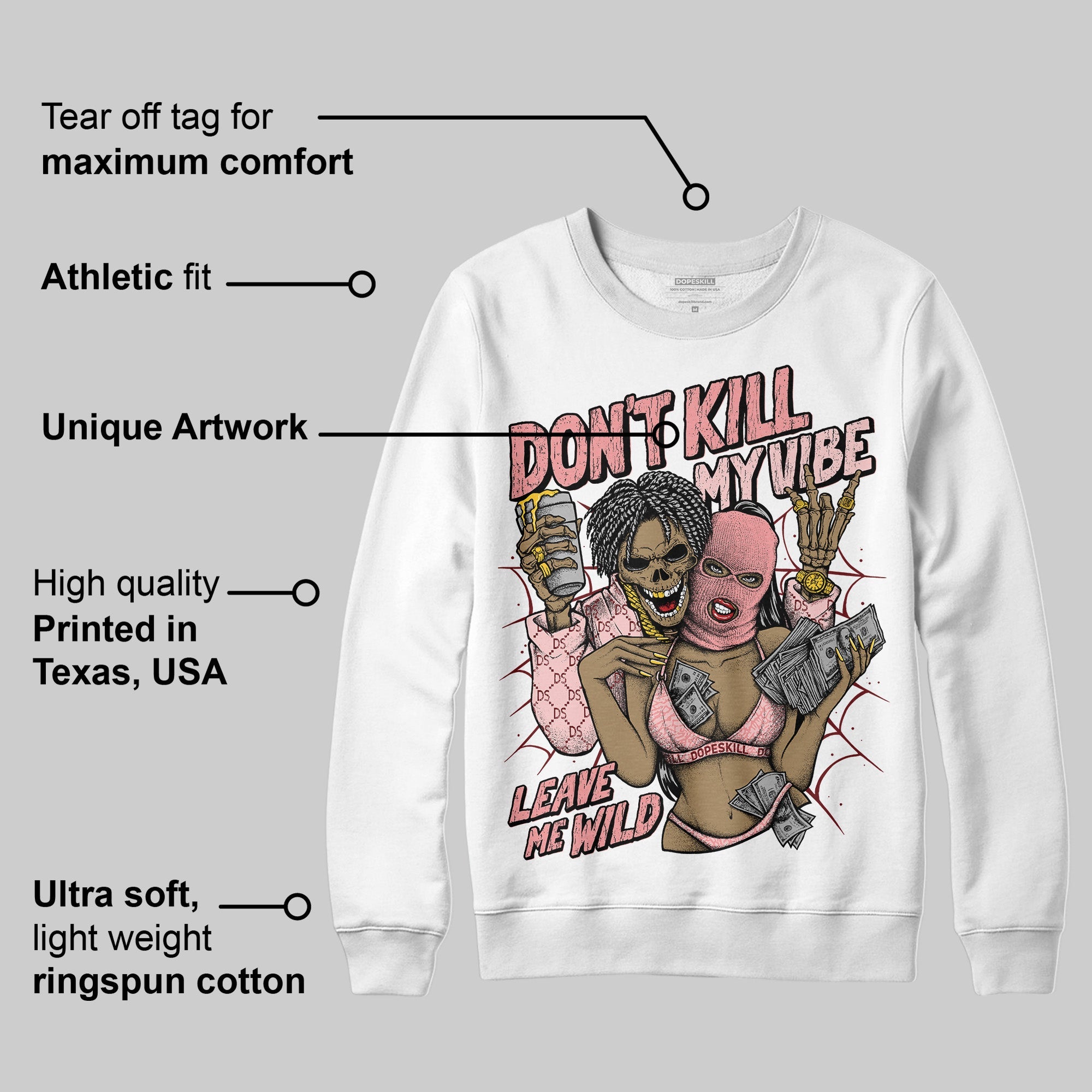 VALENTINE'S Day 3s superstreetwear Sweatshirt Don't Kill My Vibe Graphic
