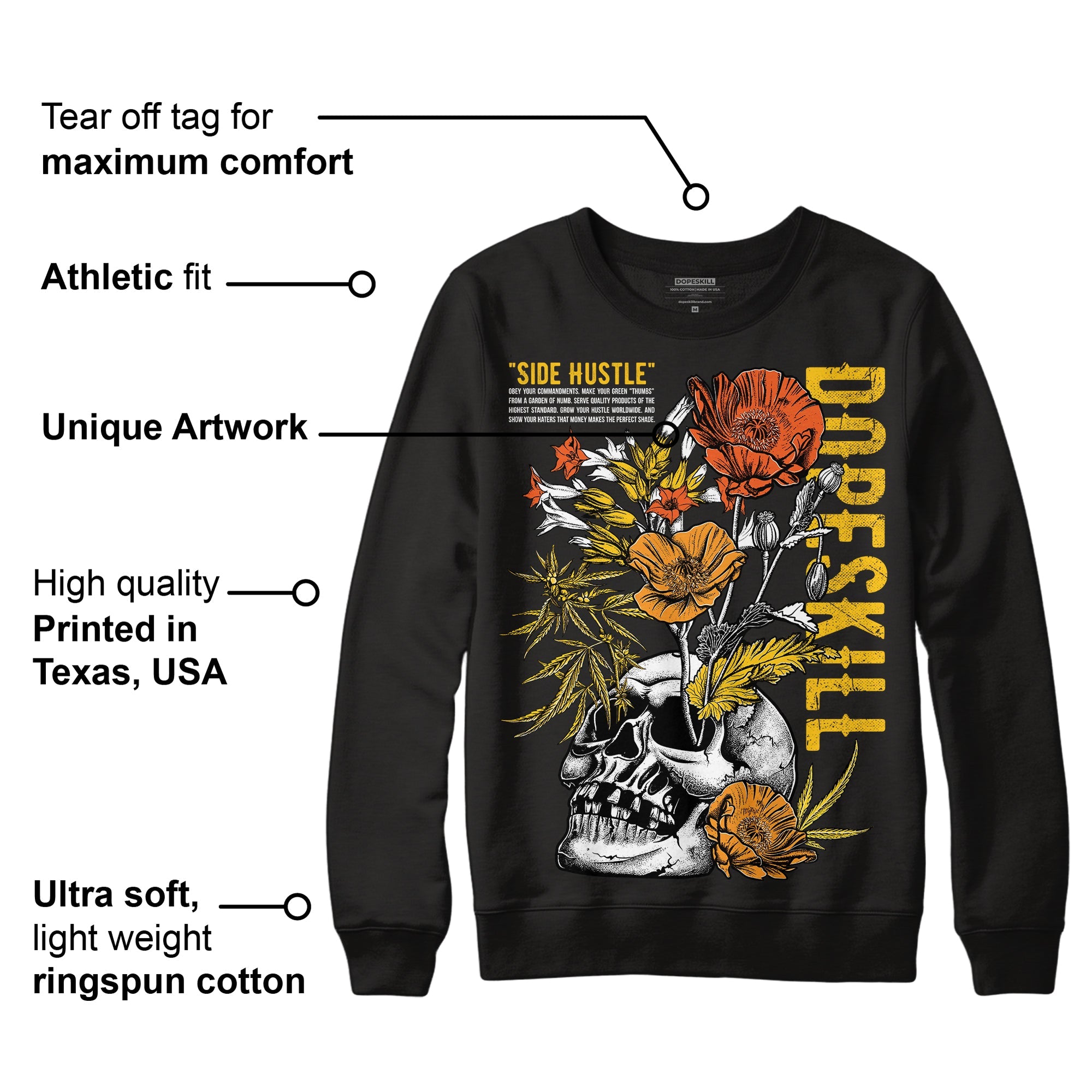 Yellow Collection superstreetwear Sweatshirt Side Hustle Graphic