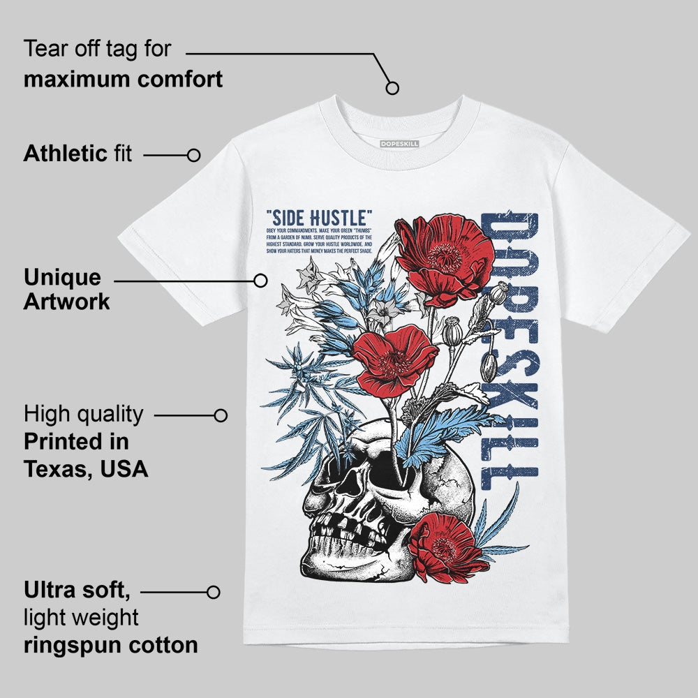Summit White Navy 4s superstreetwear T-Shirt Side Hustle Graphic