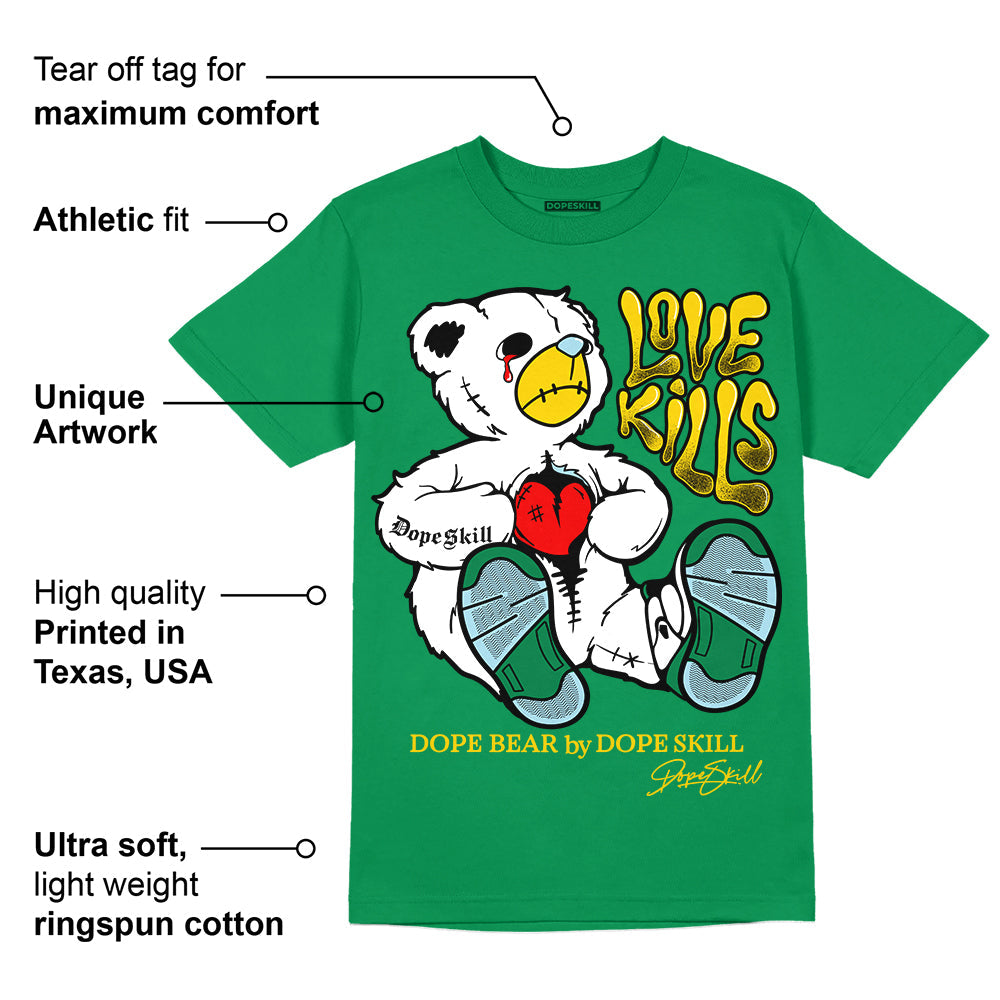 Lucky Green 5s superstreetwear Green T-shirt Love Kills Graphic