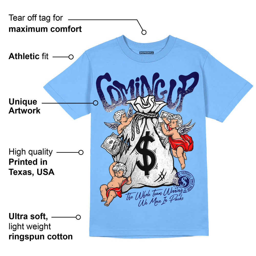 Powder Blue 9s superstreetwear Sky Blue T-shirt Money Bag Coming Up Graphic