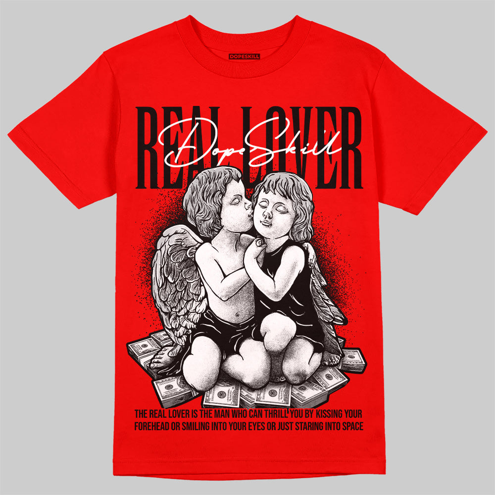Red Thunder 4s superstreetwear Red T-shirt Real Lover Graphic