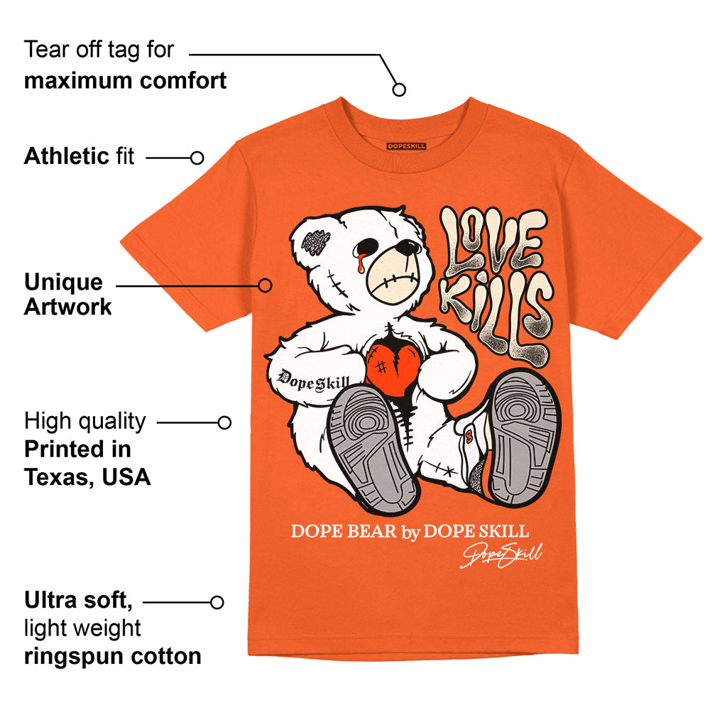Georgia Peach 3s superstreetwear Orange T-shirt Love Kills Graphic
