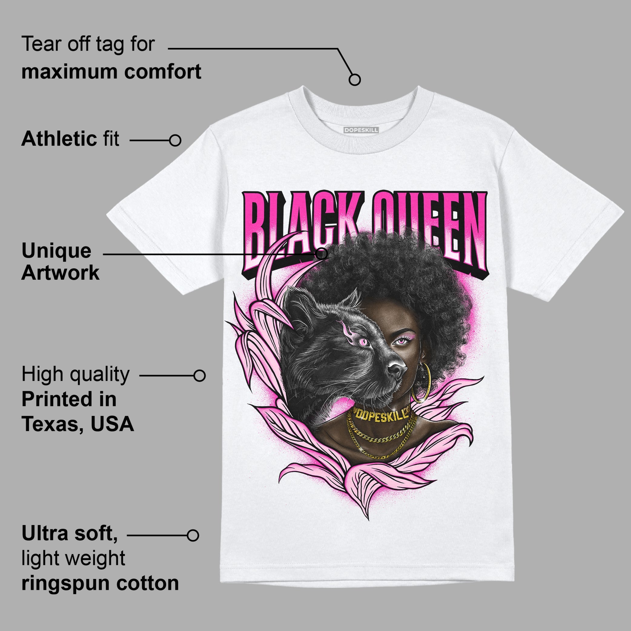 Triple Pink Dunk Low superstreetwear T-Shirt New Black Queen Graphic