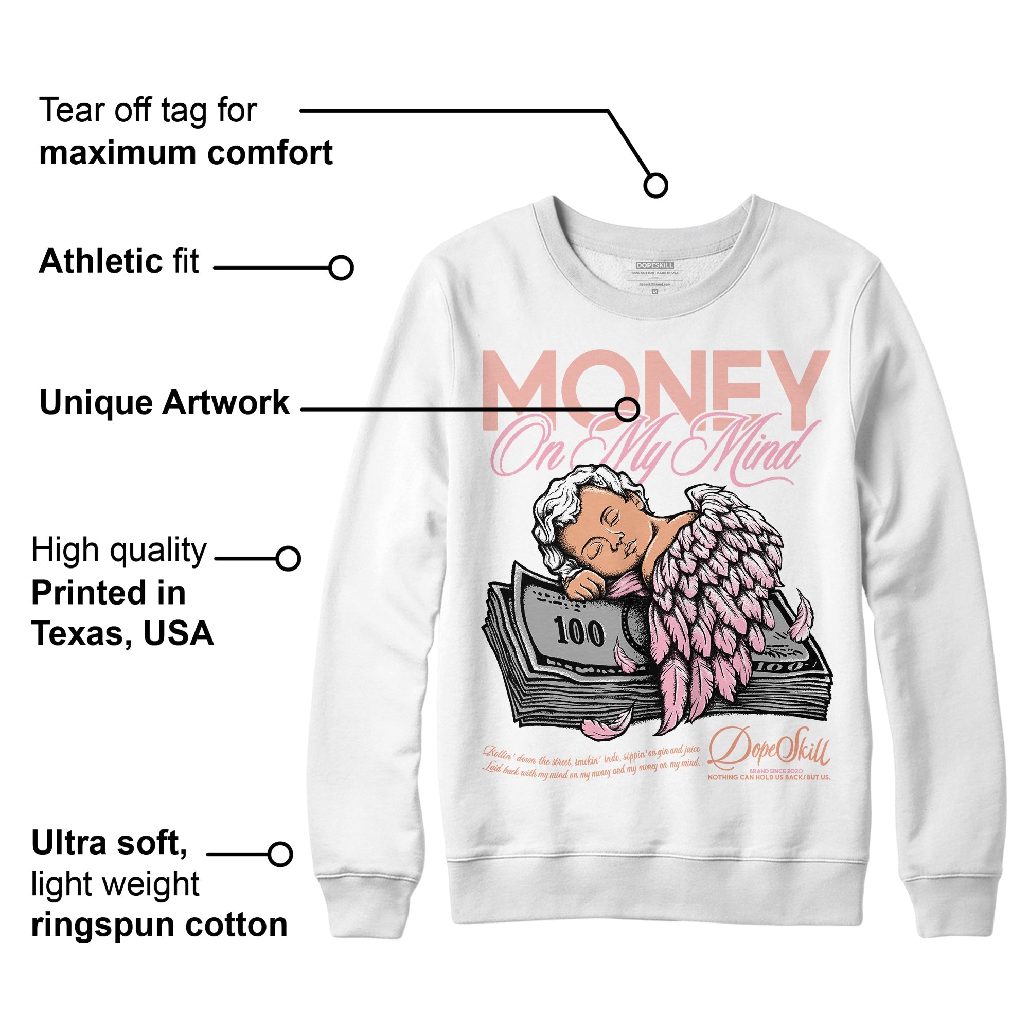 Legend Pink 11s superstreetwear Sweatshirt MOMM Graphic