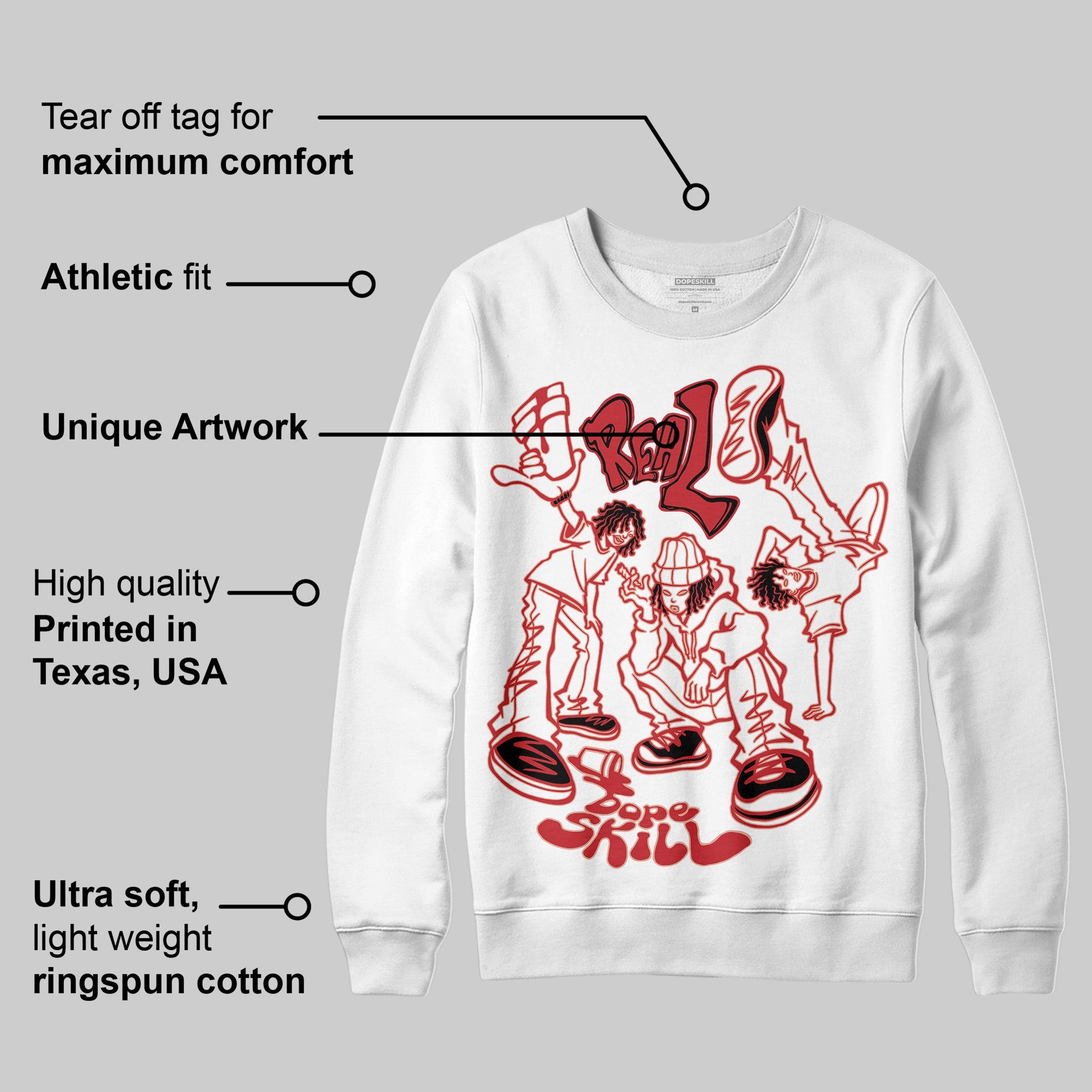 Bred 11s superstreetwear Sweatshirt Real Y2K Players Graphic