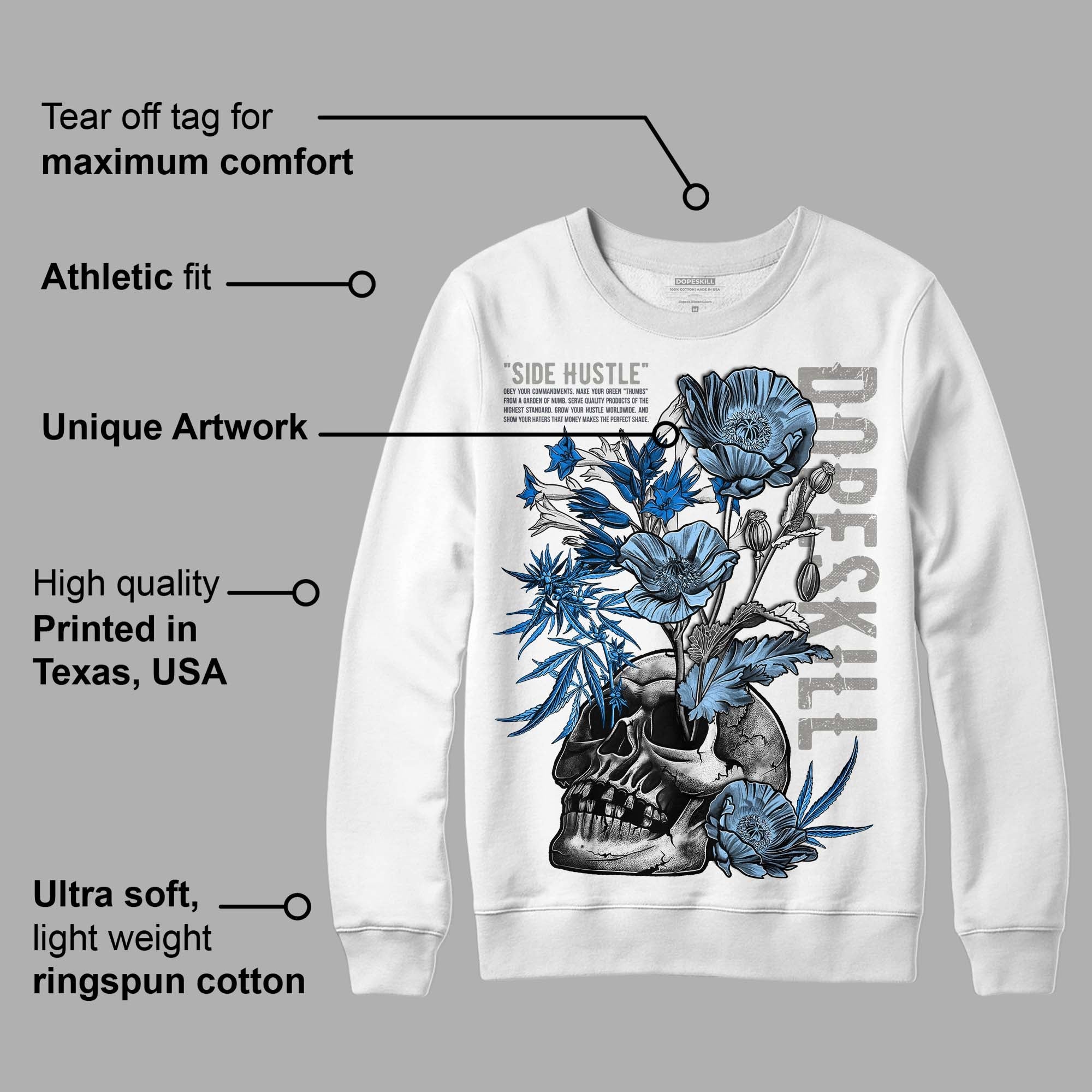 Cool Grey 11s superstreetwear Sweatshirt Side Hustle Graphic