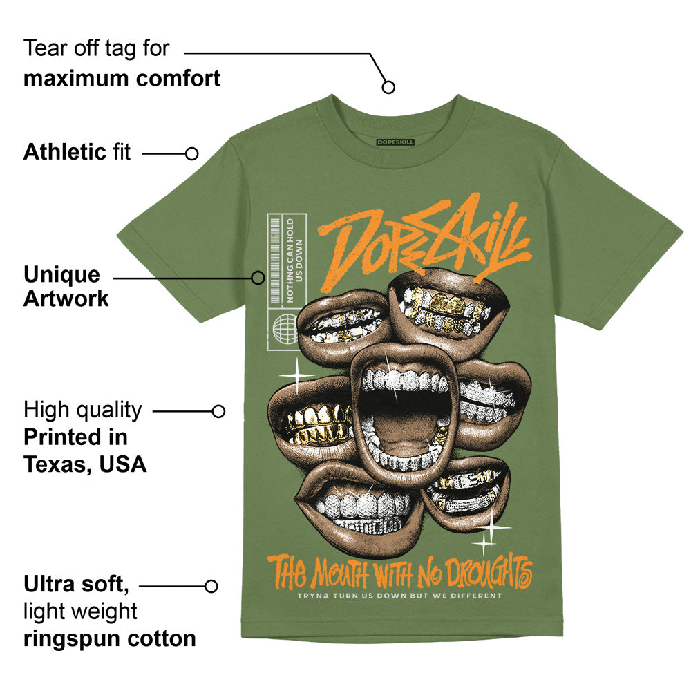 Olive 5s superstreetwear Olive T-shirt The Mouth With No Droughts Graphic