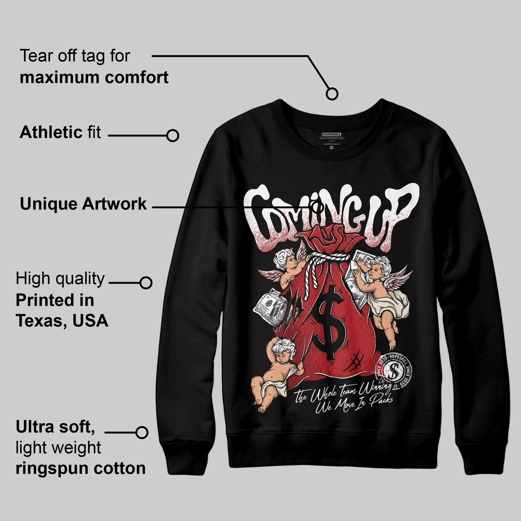 Black Toe Reimagined 1s superstreetwear Sweatshirt Money Bag Coming Up Graphic