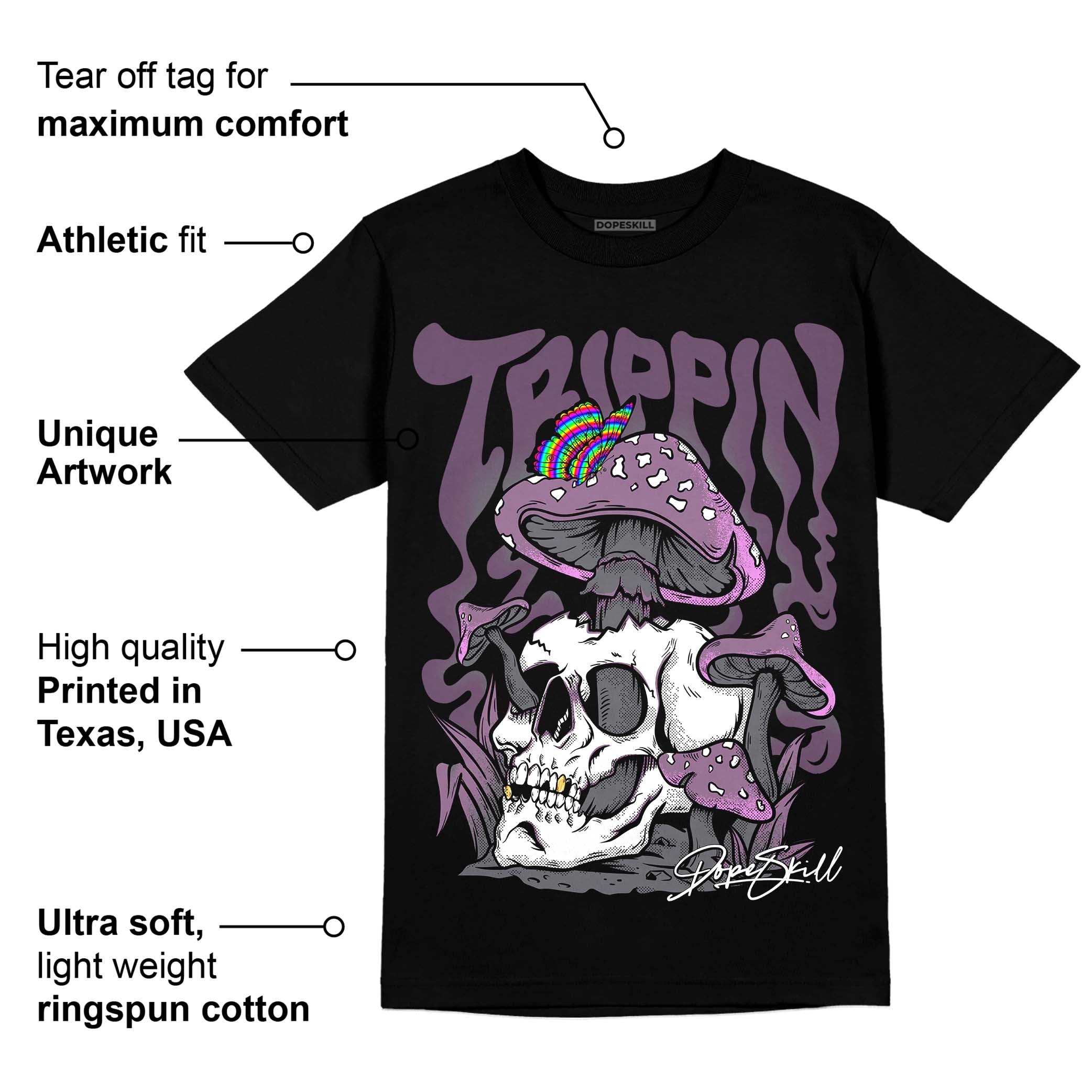 Mauve Off-Noir superstreetwear T-Shirt Trippin Graphic