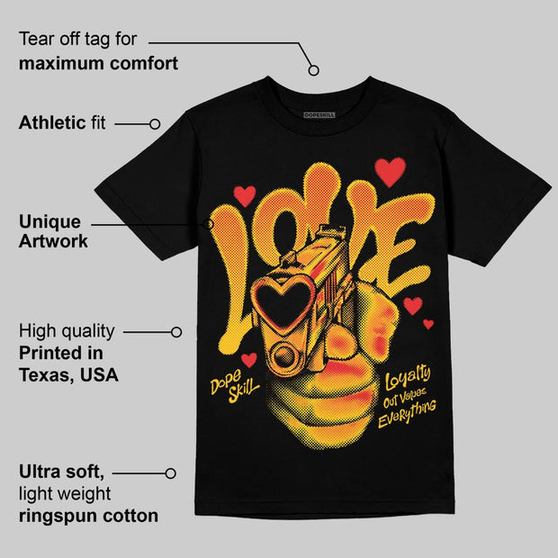 Yellow Collection DopeSkill T-Shirt Love Shot Graphic