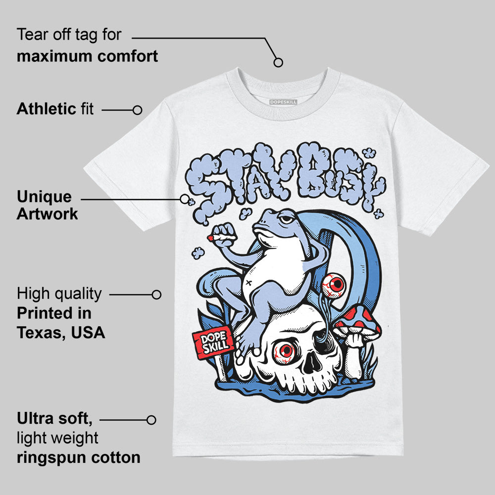 Women's Runner Sneaker Light Blue superstreetwear T-Shirt Stay Busy Graphic