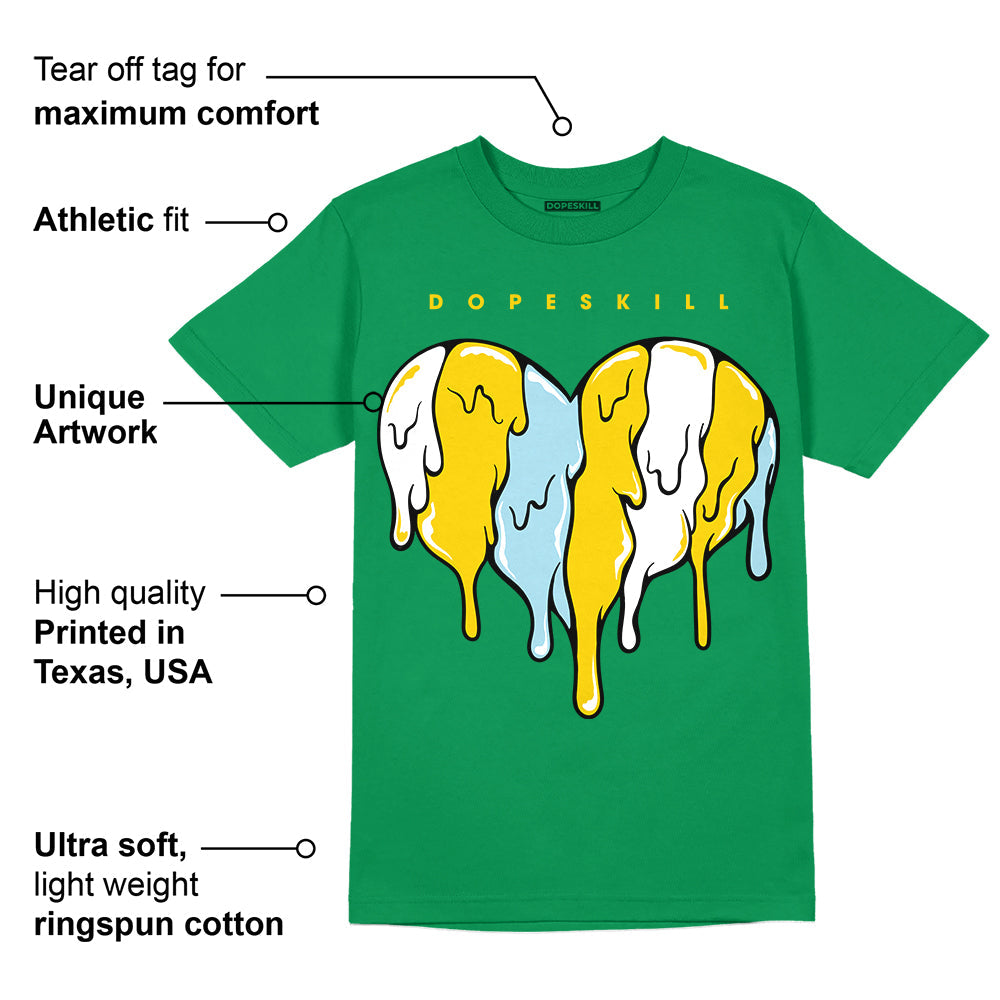 Lucky Green 5s superstreetwear Green T-shirt Slime Drip Heart Graphic