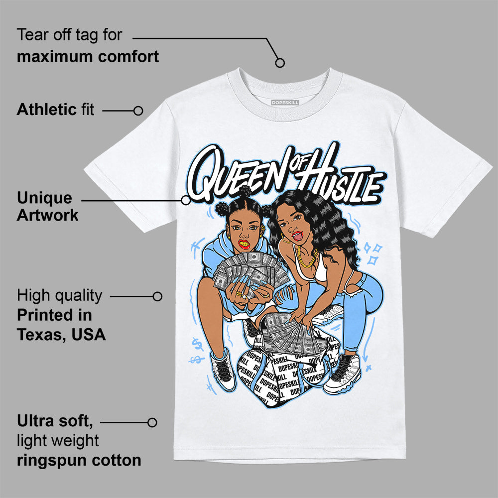 Powder Blue 9s superstreetwear T-Shirt Queen Of Hustle Graphic