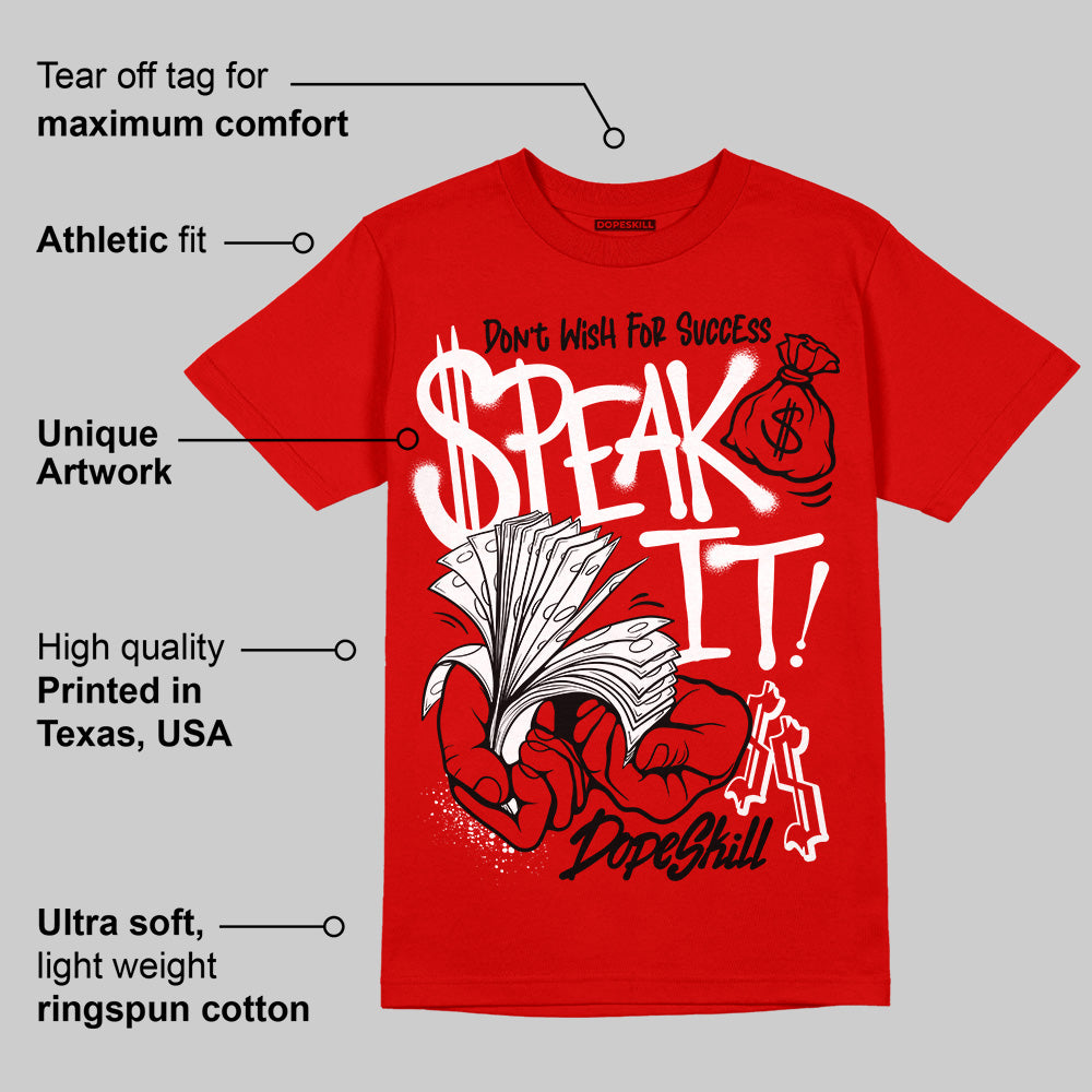 Bred Velvet 11s superstreetwear Red T-shirt Speak It Graphic