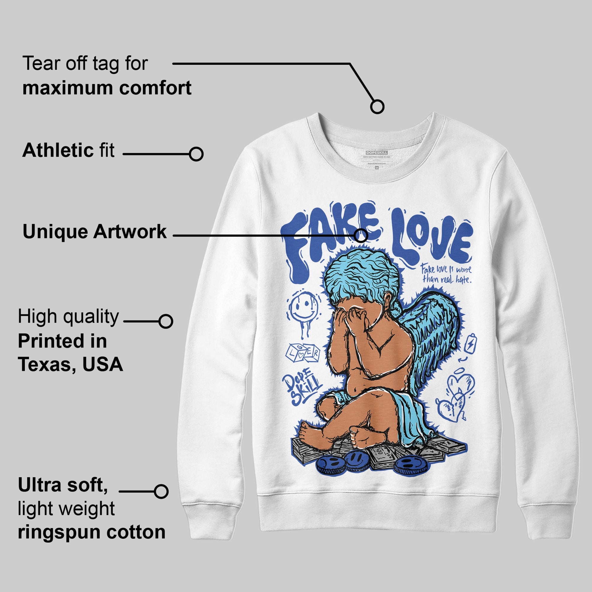 SB Dunk Argon superstreetwear Sweatshirt False Love Graphic