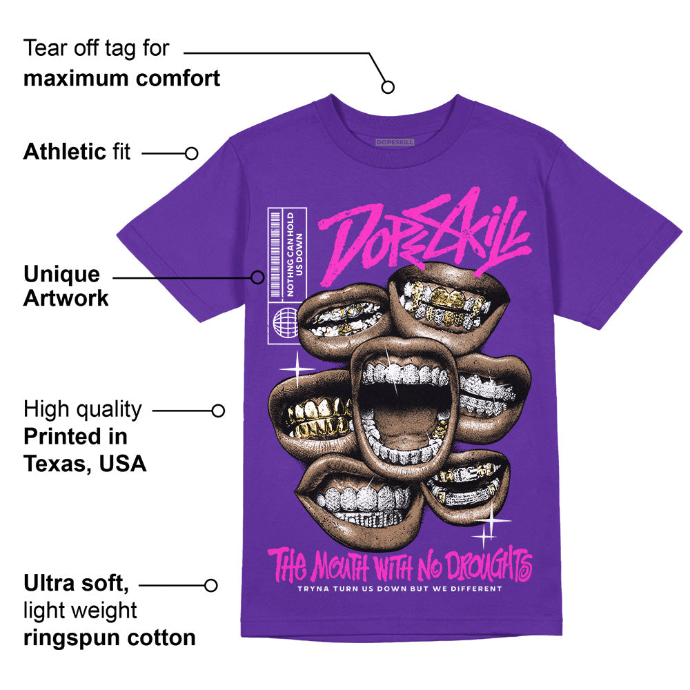 PURPLE Collection superstreetwear Purple T-shirt The Mouth With No Droughts Graphic