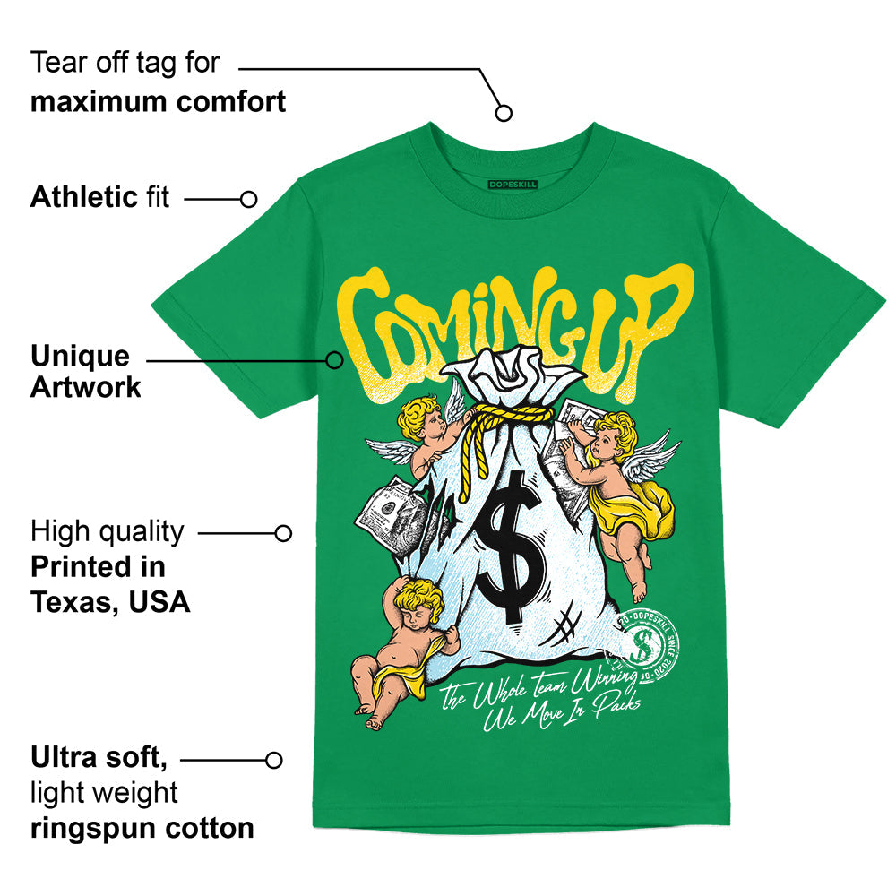 Lucky Green 5s superstreetwear Green T-shirt Money Bag Coming Up Graphic
