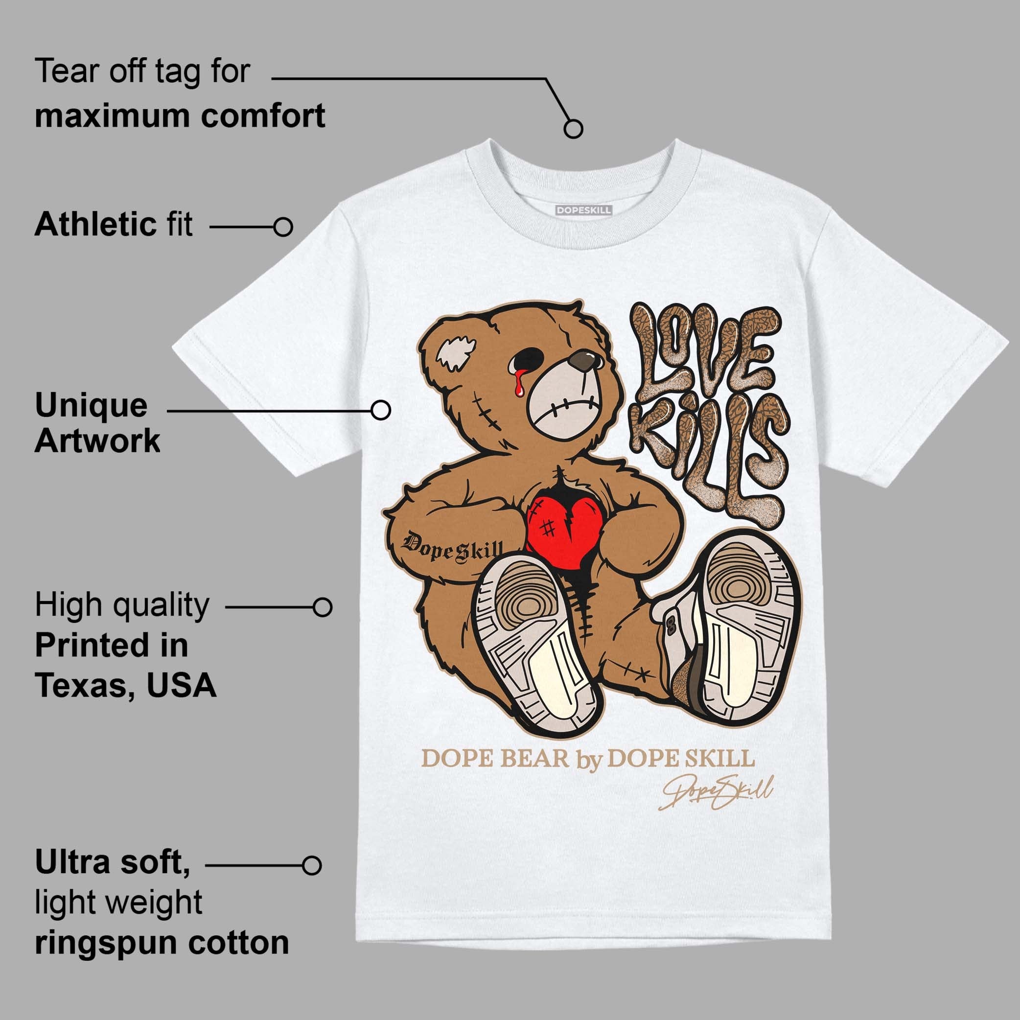 Palomino 3s superstreetwear T-Shirt Love Kills Graphic