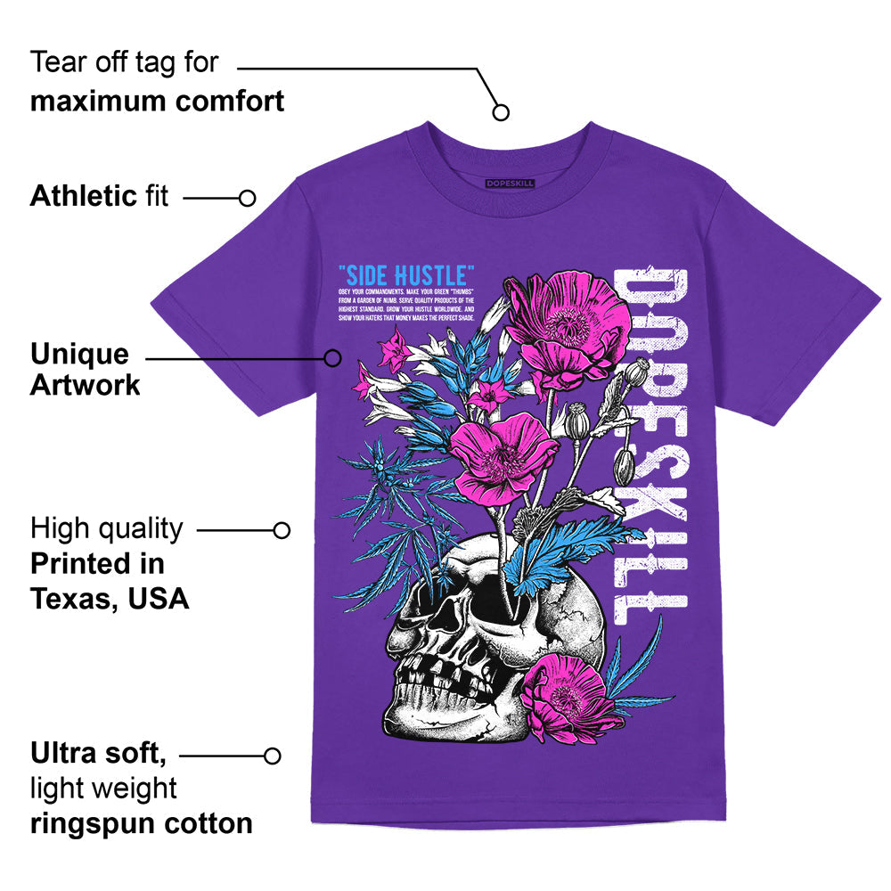 Dunk Purple Championship Court White superstreetwear Purple T-shirt Side Hustle Graphic