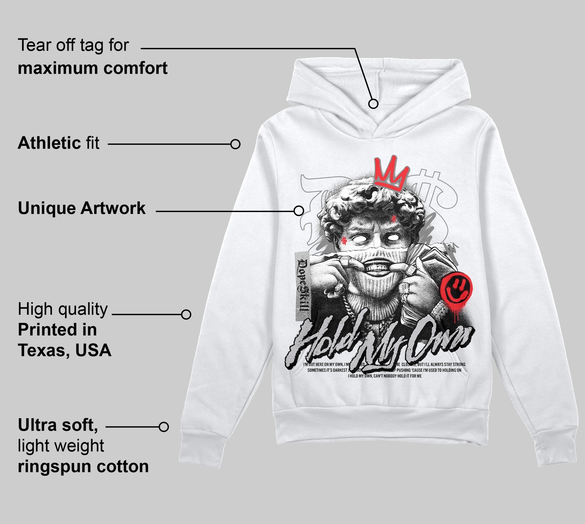 Grey Collection superstreetwear Hoodie Sweatshirt In My Way Graphic