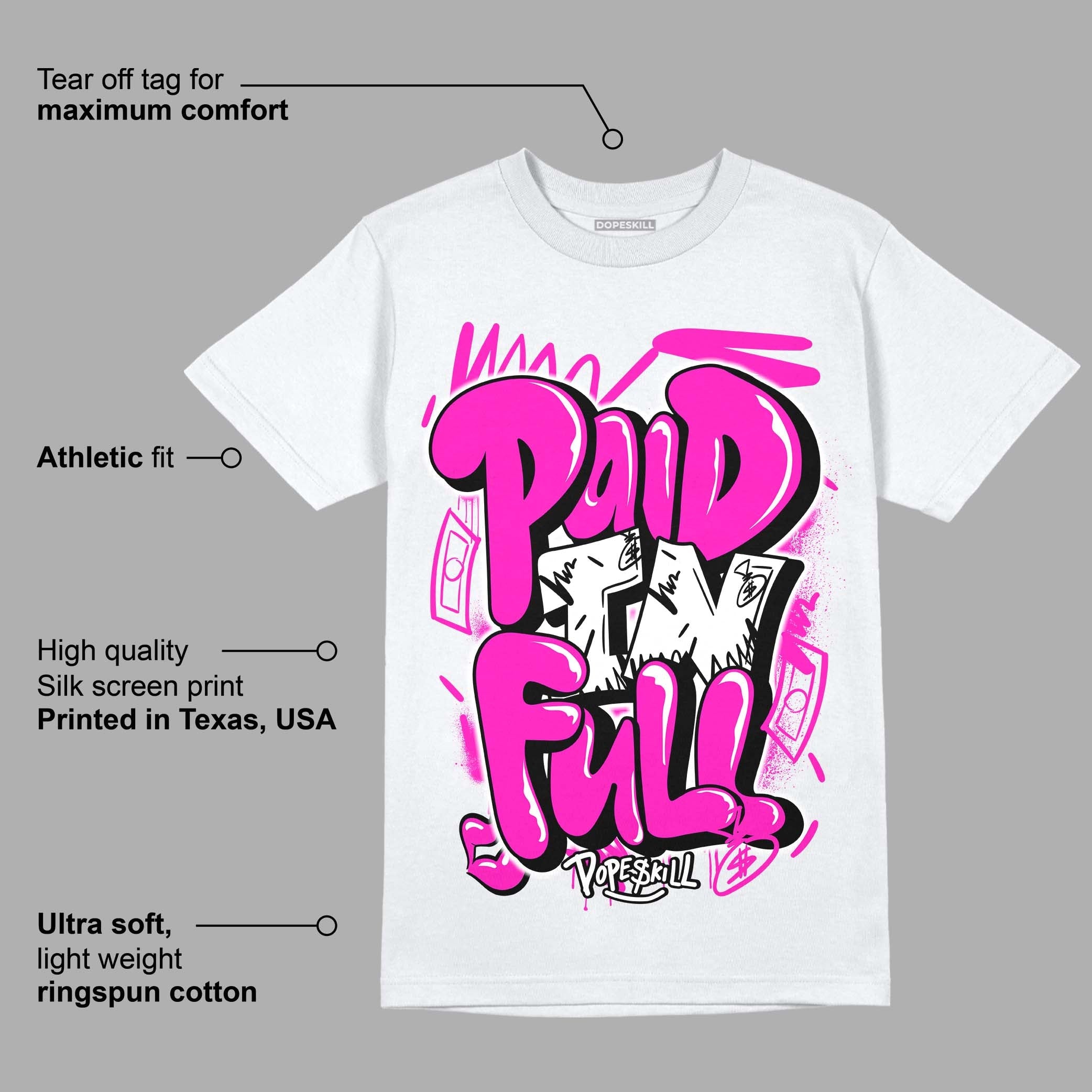Dunk Low Active Fuchsia superstreetwear T-Shirt New Paid In Full Graphic