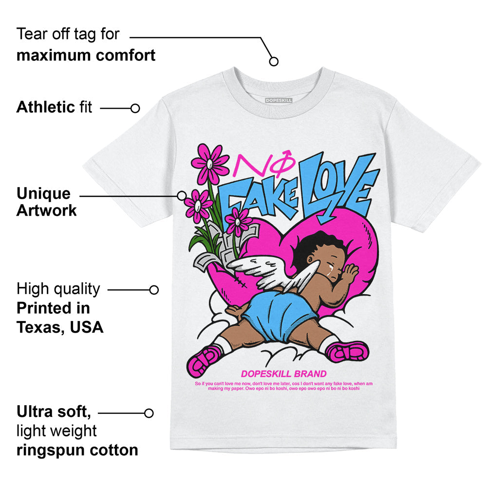 Dunk Active Fuchsia superstreetwear T-Shirt No Fake Love Graphic