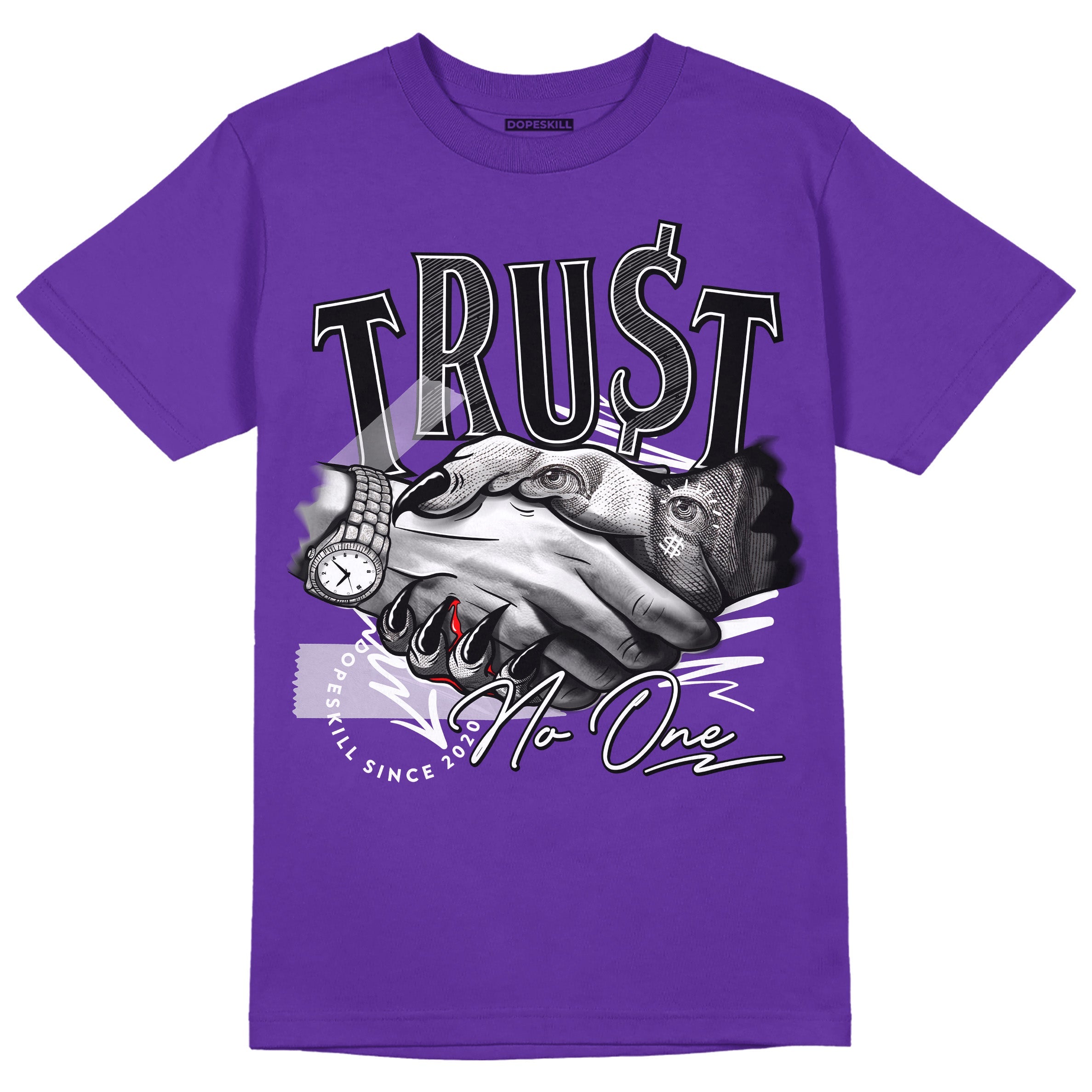 PURPLE Collection superstreetwear Purple T-shirt Trust No One Graphic