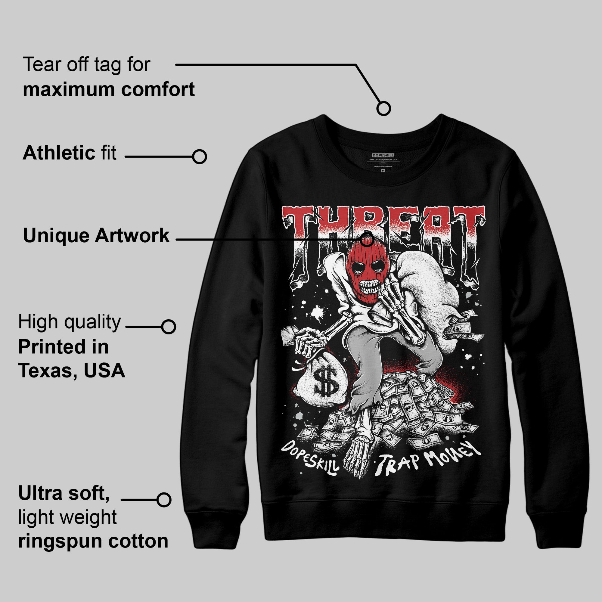 Bred Velvet 11s superstreetwear Sweatshirt Threat Graphic