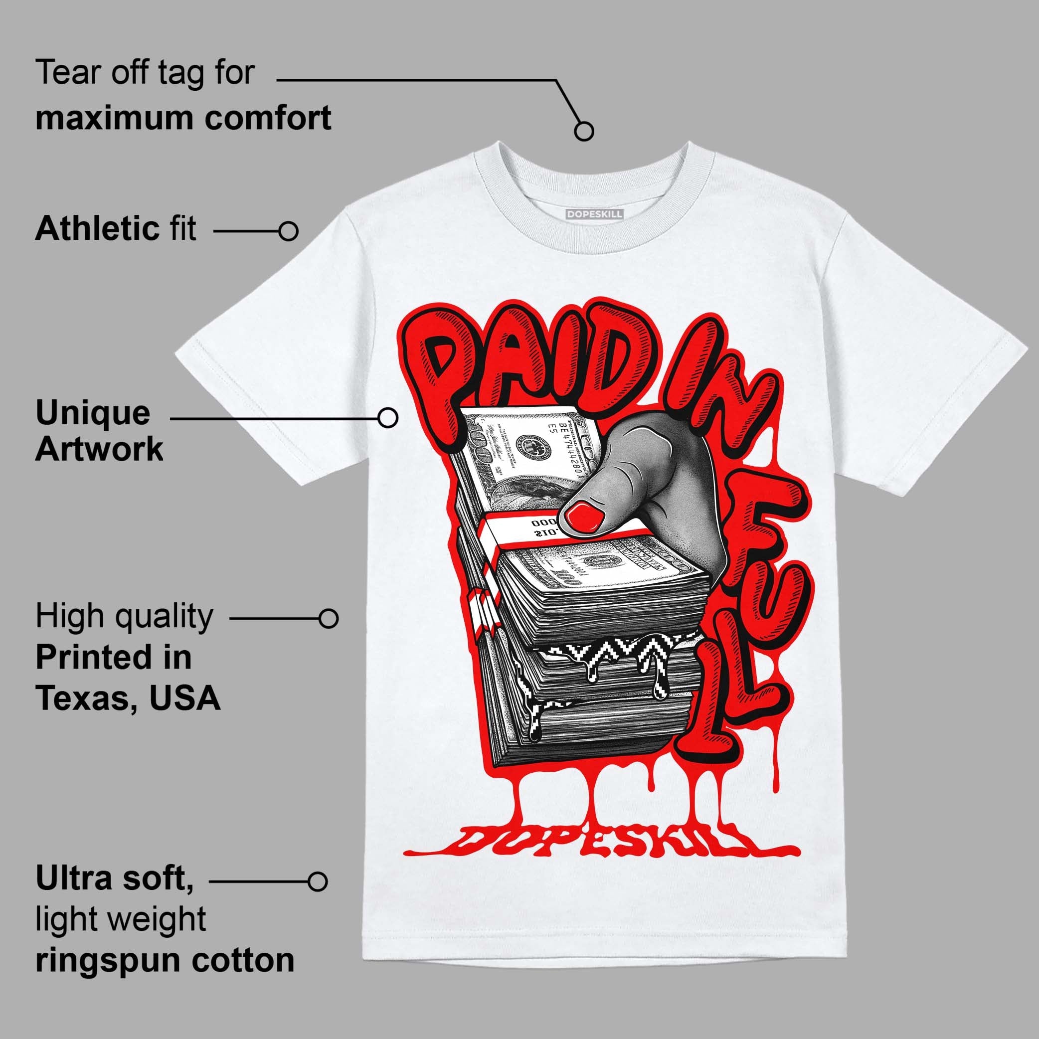 Cherry 12s superstreetwear T-Shirt Paid In Full Graphic