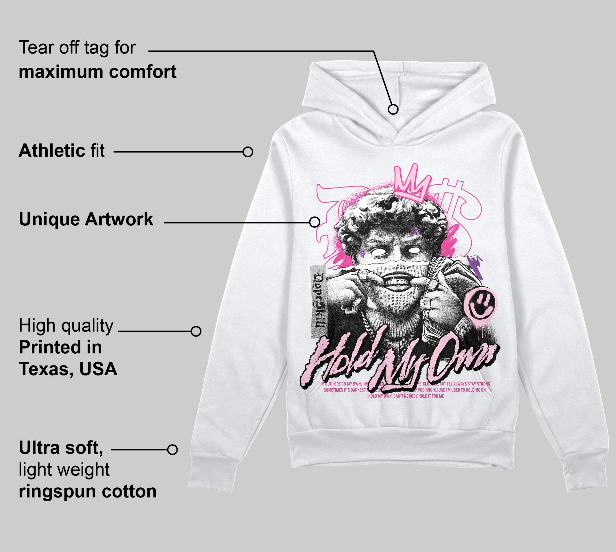Pink Collection superstreetwear Hoodie Sweatshirt In My Way Graphic