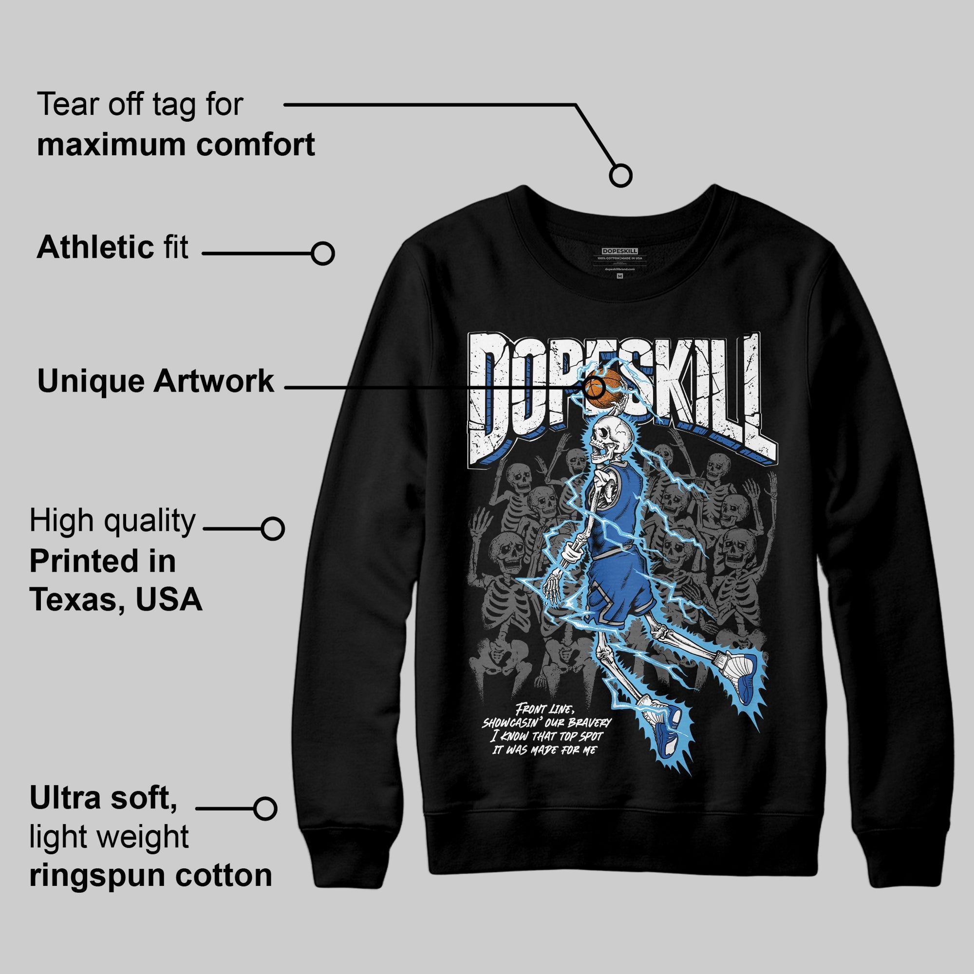Blueberry 12s superstreetwear Sweatshirt Thunder Dunk Graphic