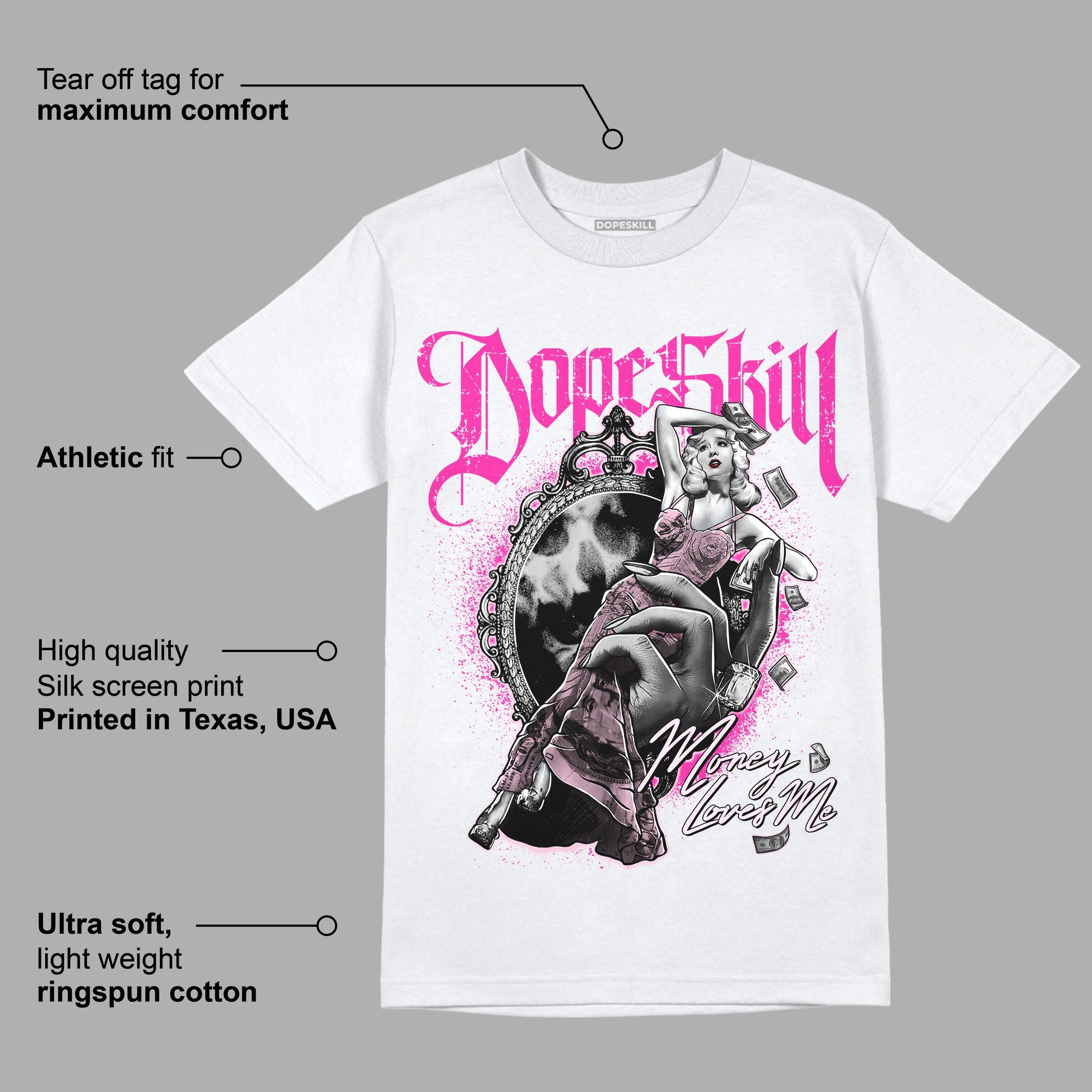 Triple Pink Dunk Low superstreetwear T-Shirt Money Loves Me Graphic