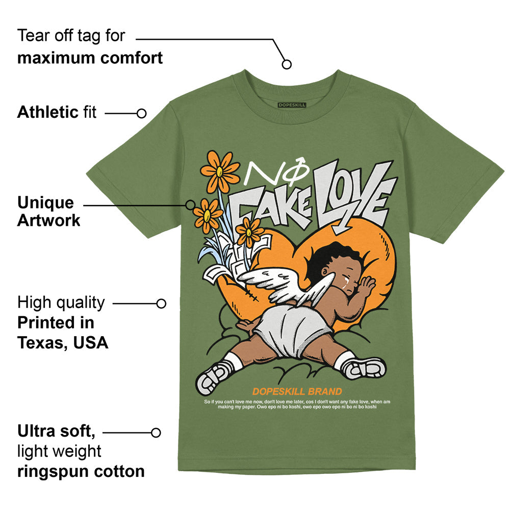 Olive 5s superstreetwear Olive T-shirt No Fake Love Graphic
