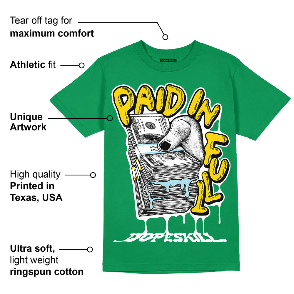 Lucky Green 5s superstreetwear Green T-shirt Paid In Full Graphic
