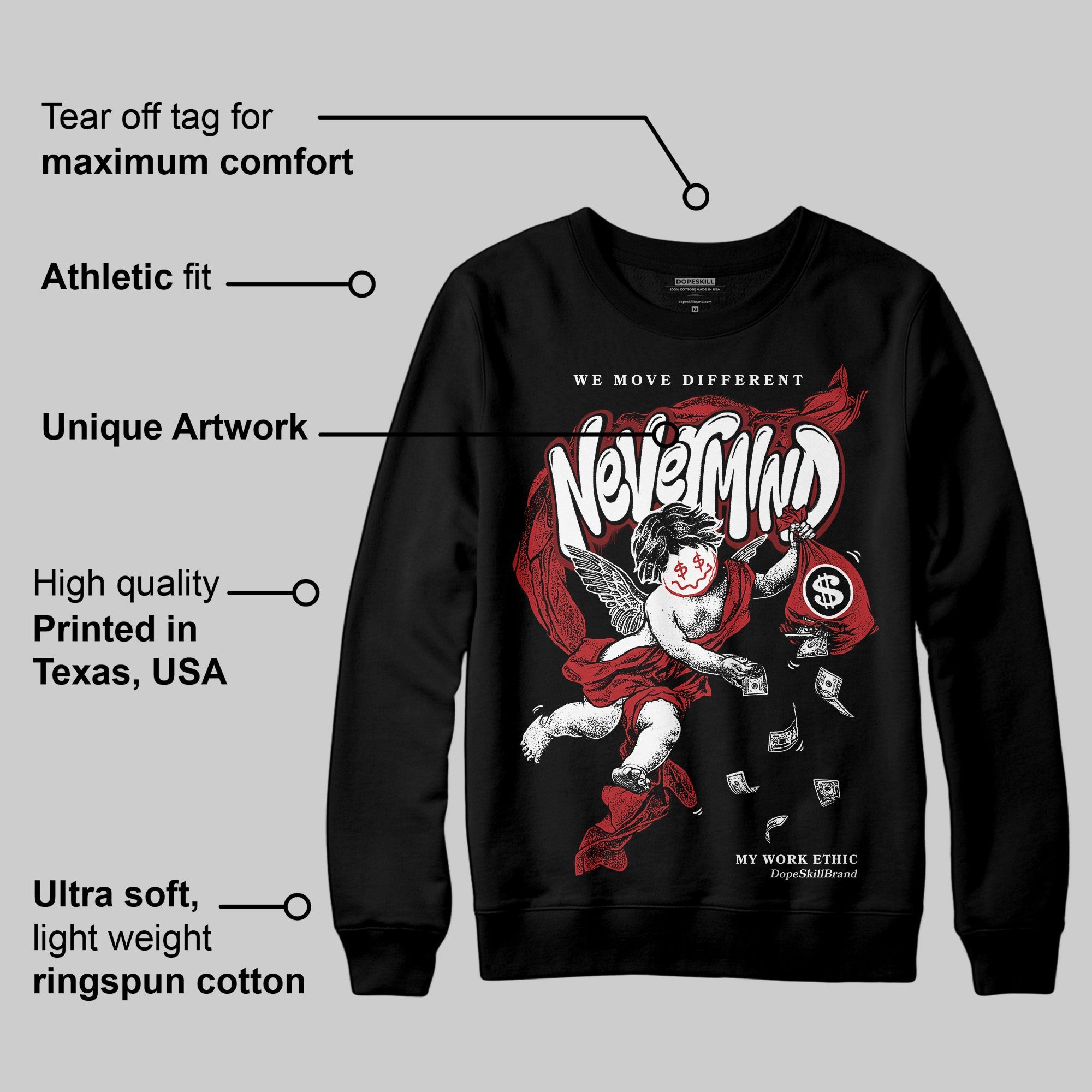 Black Toe Reimagined 1s superstreetwear Sweatshirt Nevermind Graphic