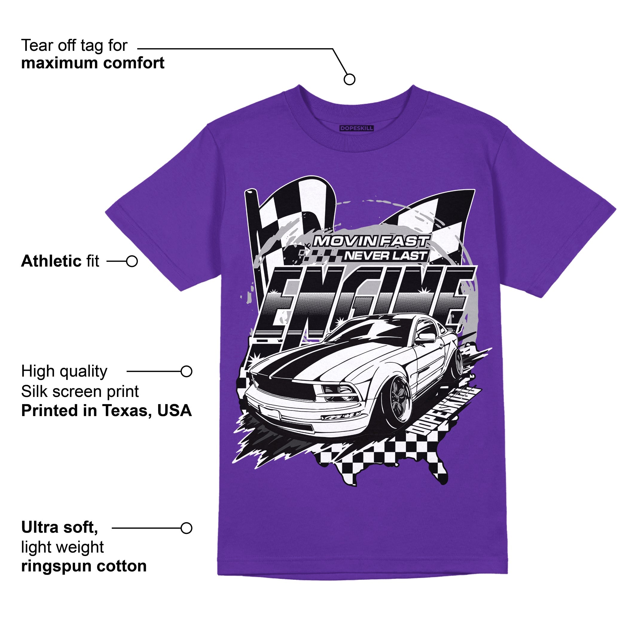 PURPLE Collection superstreetwear Purple T-shirt ENGINE Tshirt Graphic
