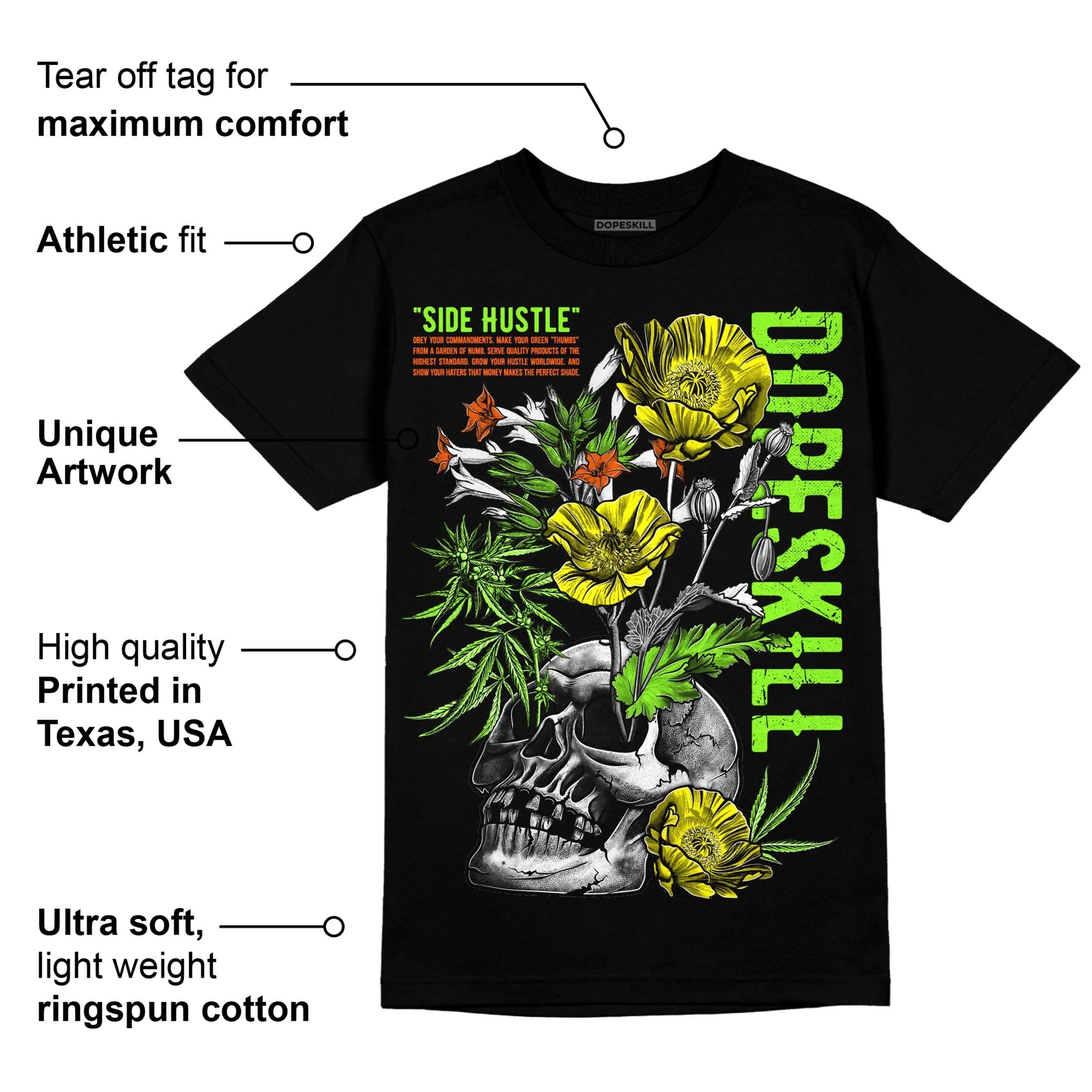 Neon Green Collection superstreetwear T-Shirt Side Hustle Graphic