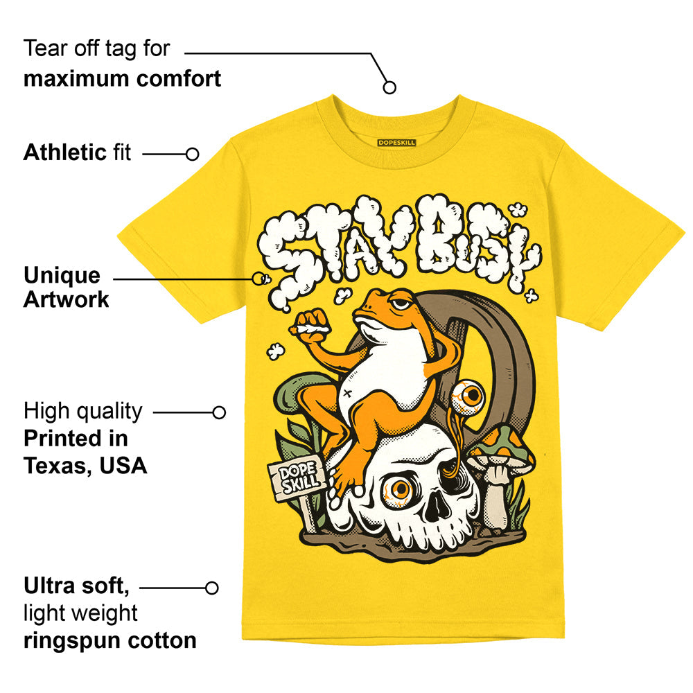 Yellow Ochre 6s superstreetwear Yellow T-shirt Stay Busy Graphic