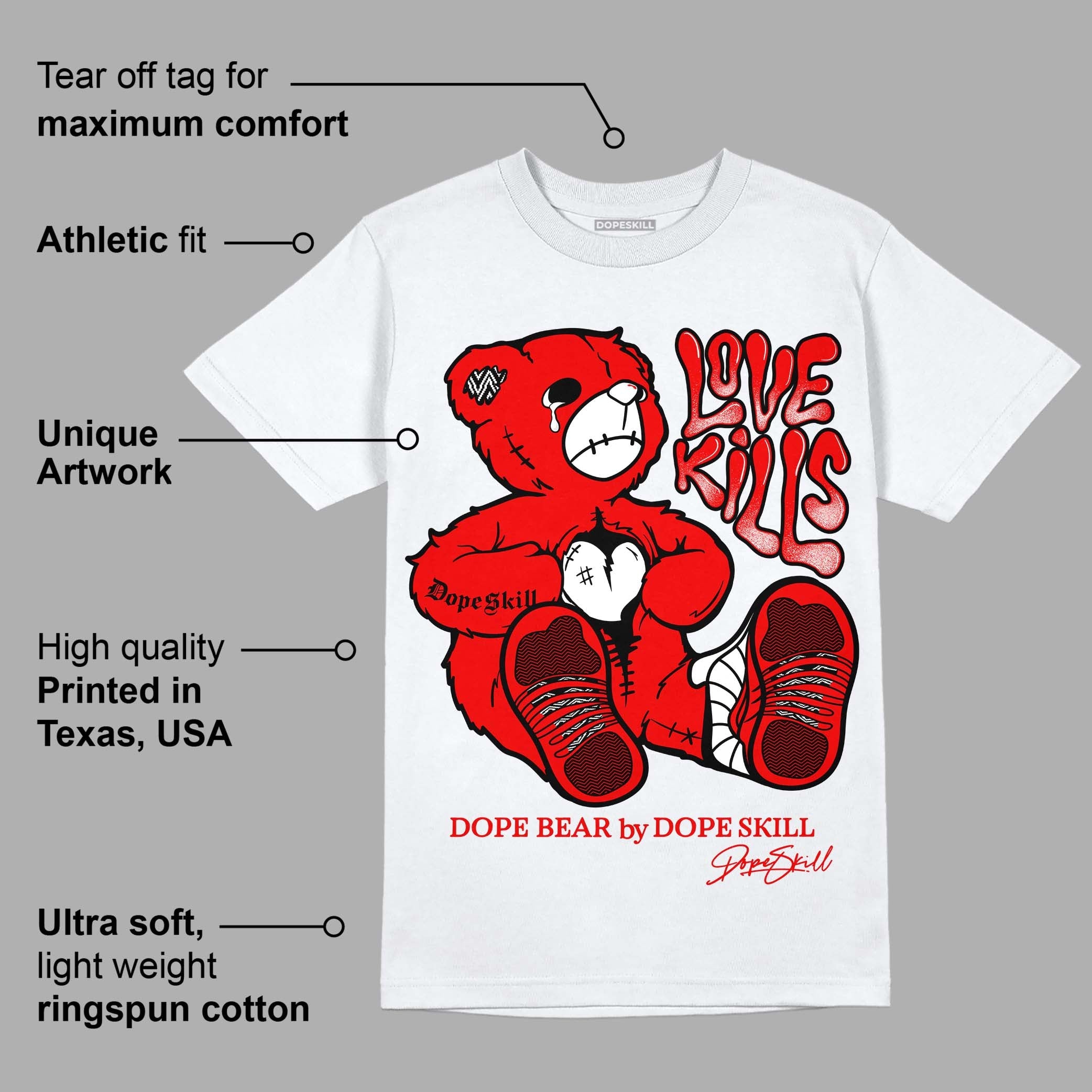 Cherry 12s superstreetwear T-Shirt Love Kills Graphic