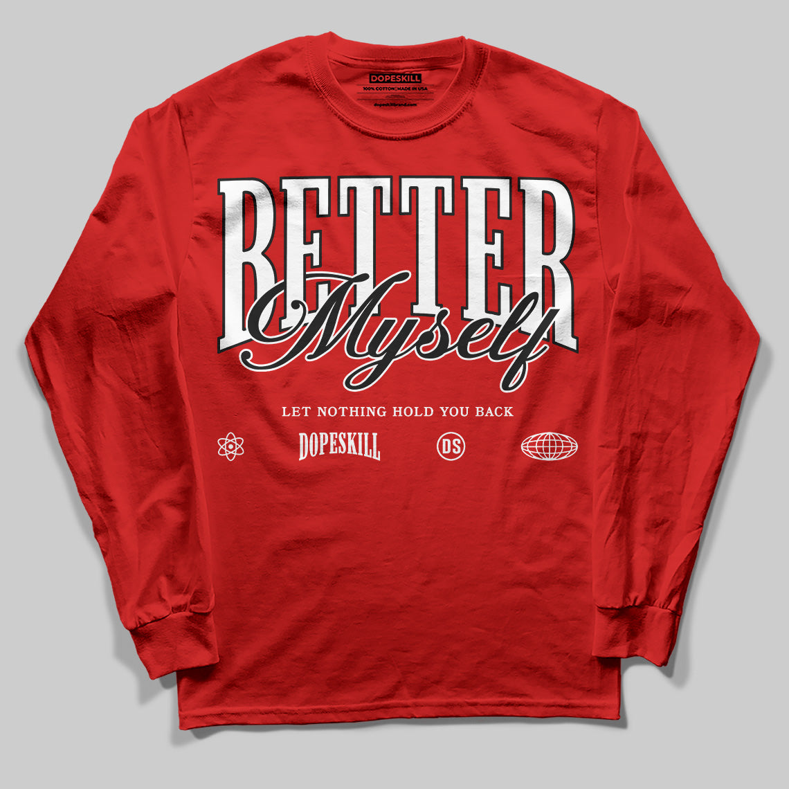 Bred Velvet 11s superstreetwear Red Long Sleeve T-Shirt Better Myself Graphic