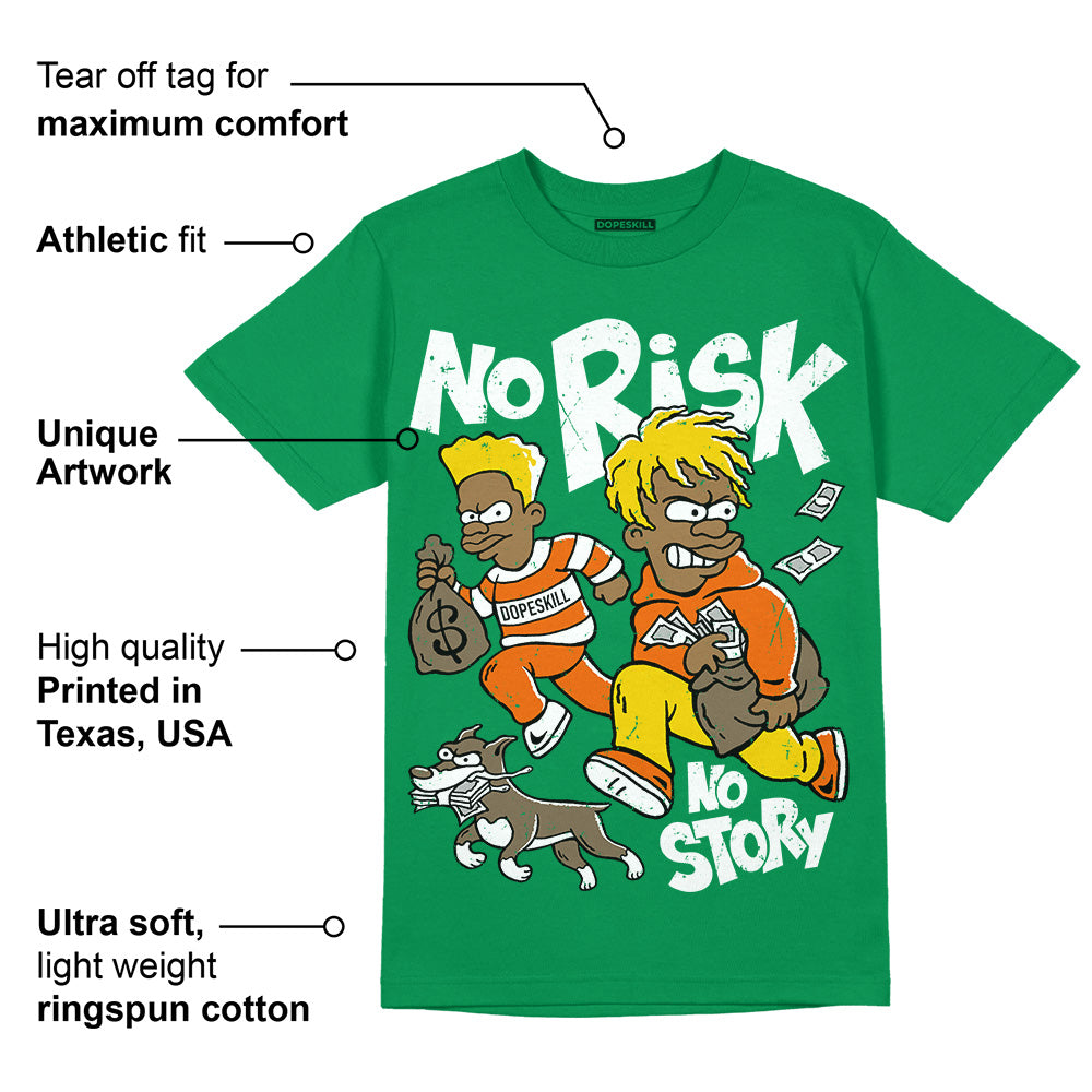 Green Collection superstreetwear Green T-shirt No Risk No Story Graphic